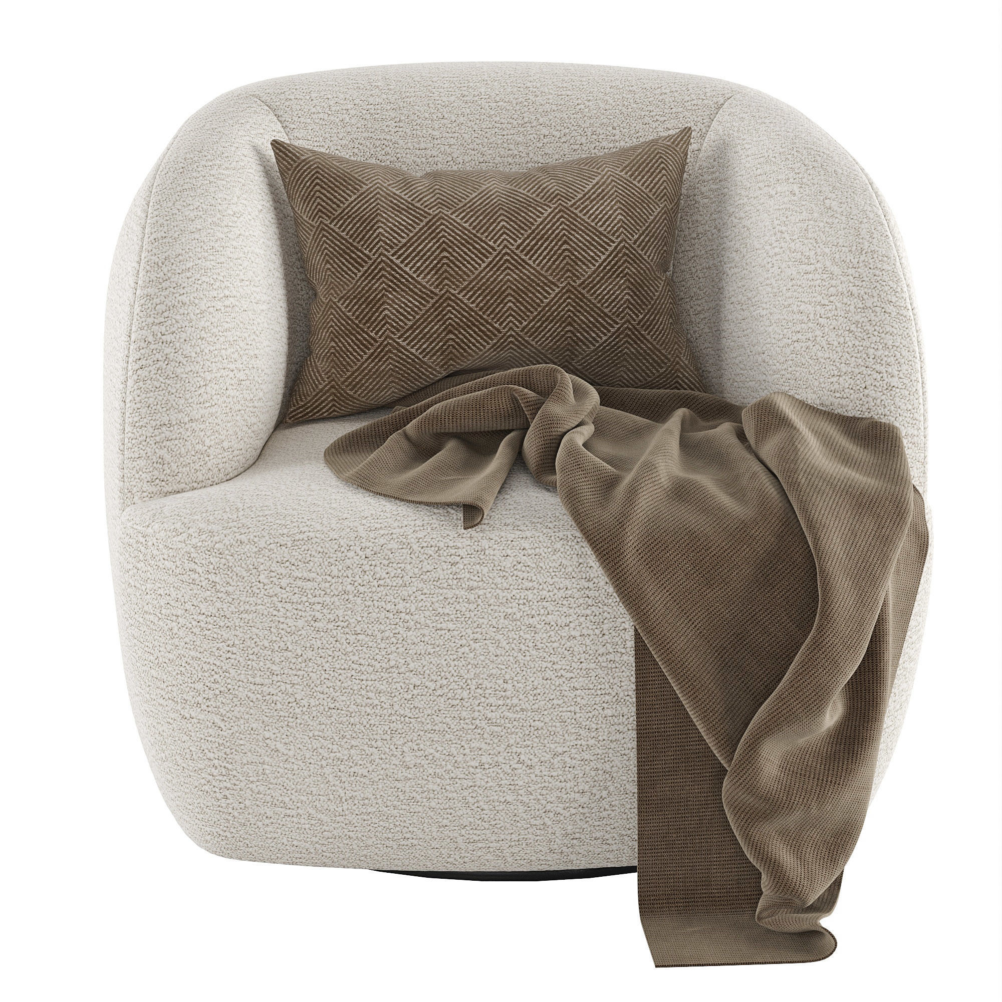 Sofia Fabric Occasional Chair 3D model_3