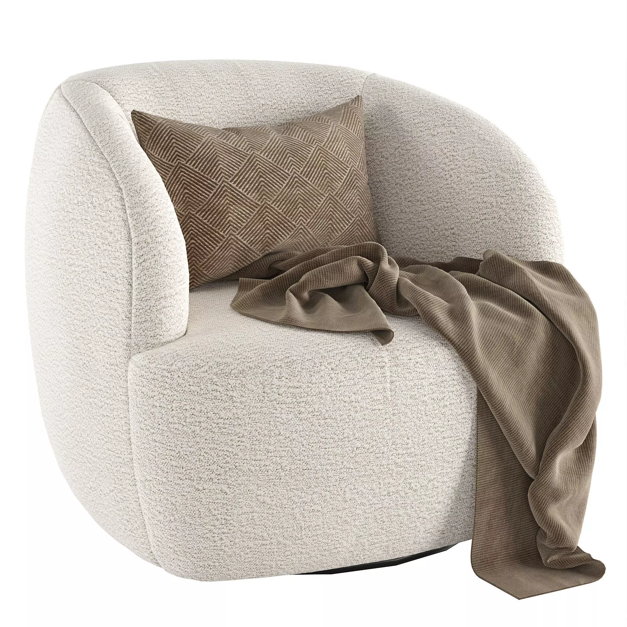 Sofia Fabric Occasional Chair 3D model_0