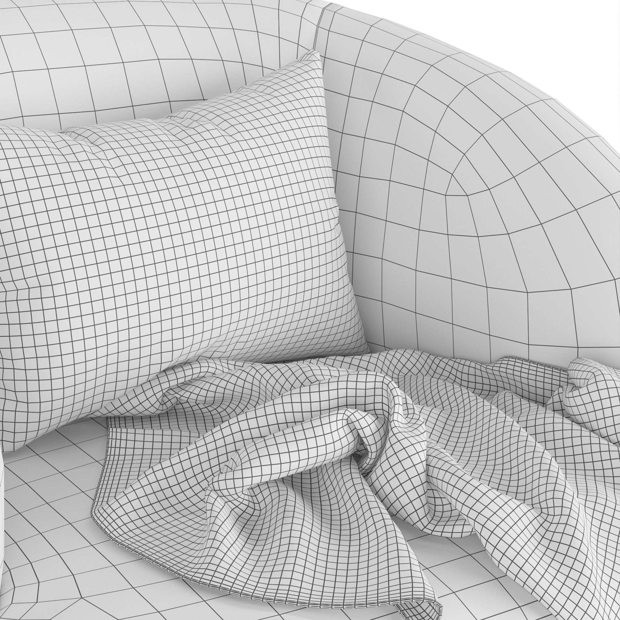 Sofia Fabric Occasional Chair 3D model_5