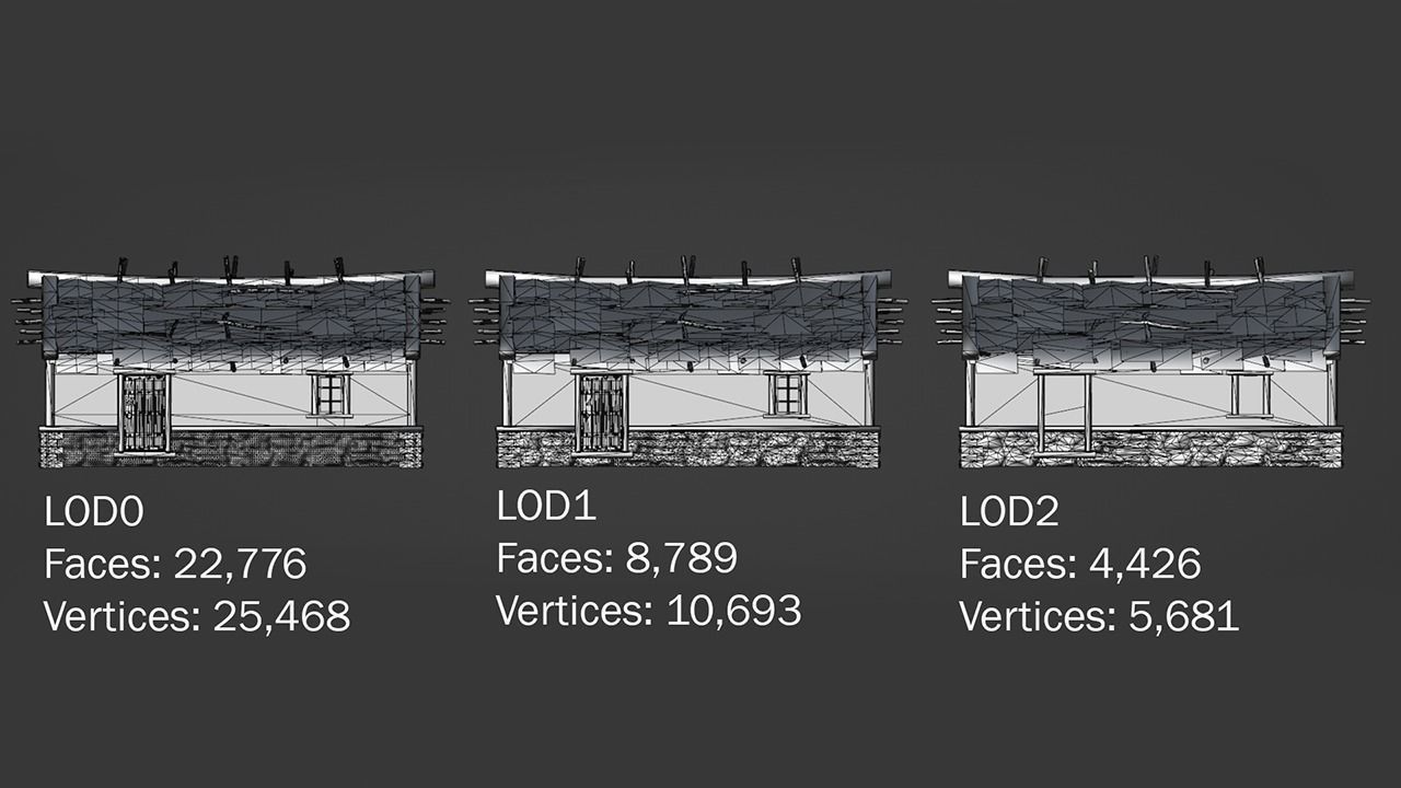 Realistic Medieval House Low-poly 3D model_8