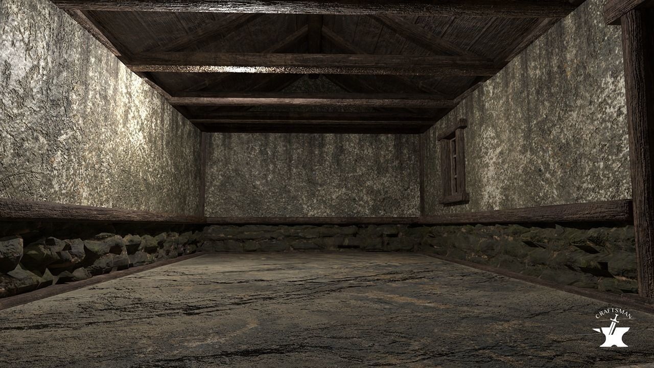 Realistic Medieval House Low-poly 3D model_6