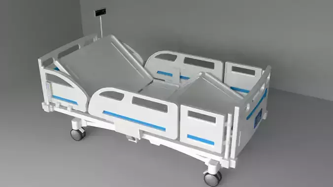 Hospital patient electrical bed 3D model  3D model
