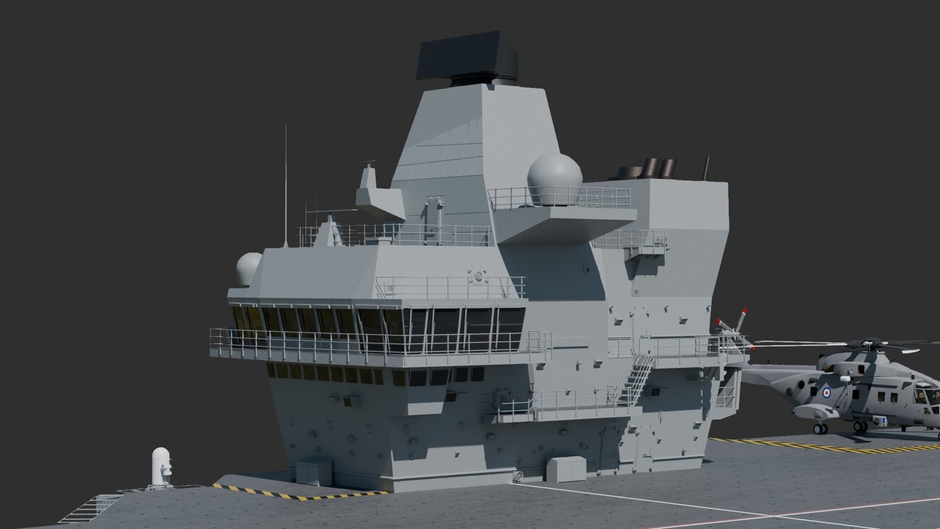 Queen Elizabeth Class Aircraft Carrier 3D model_4