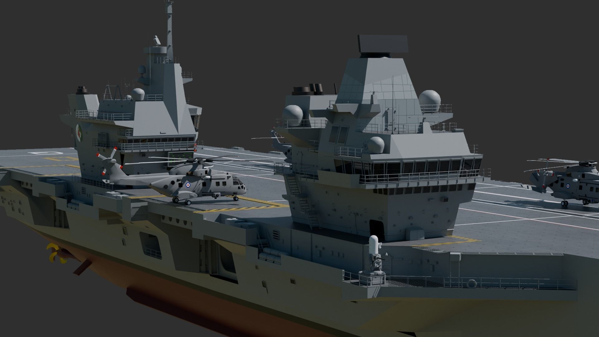 Queen Elizabeth Class Aircraft Carrier 3D model_2