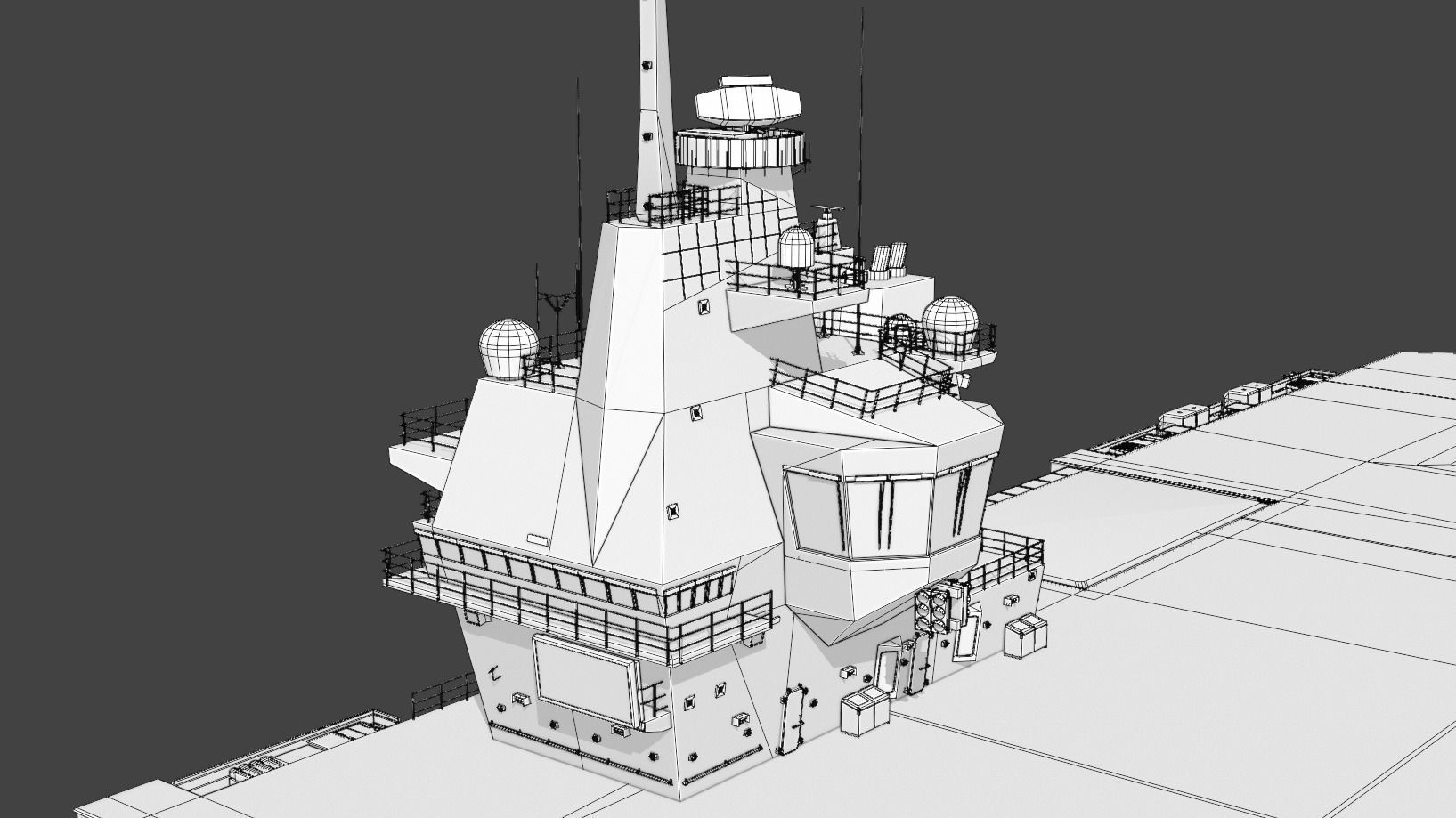 Queen Elizabeth Class Aircraft Carrier 3D model_12