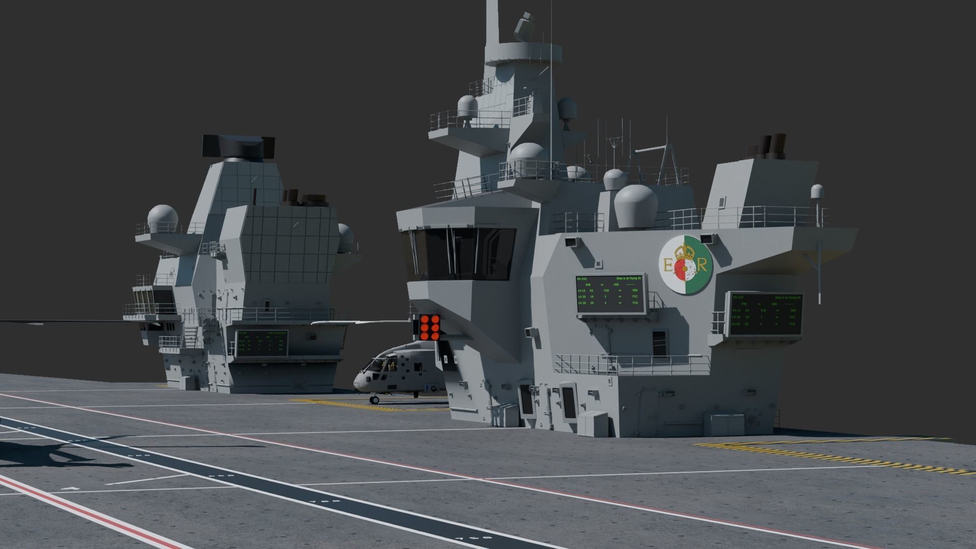 Queen Elizabeth Class Aircraft Carrier 3D model_1