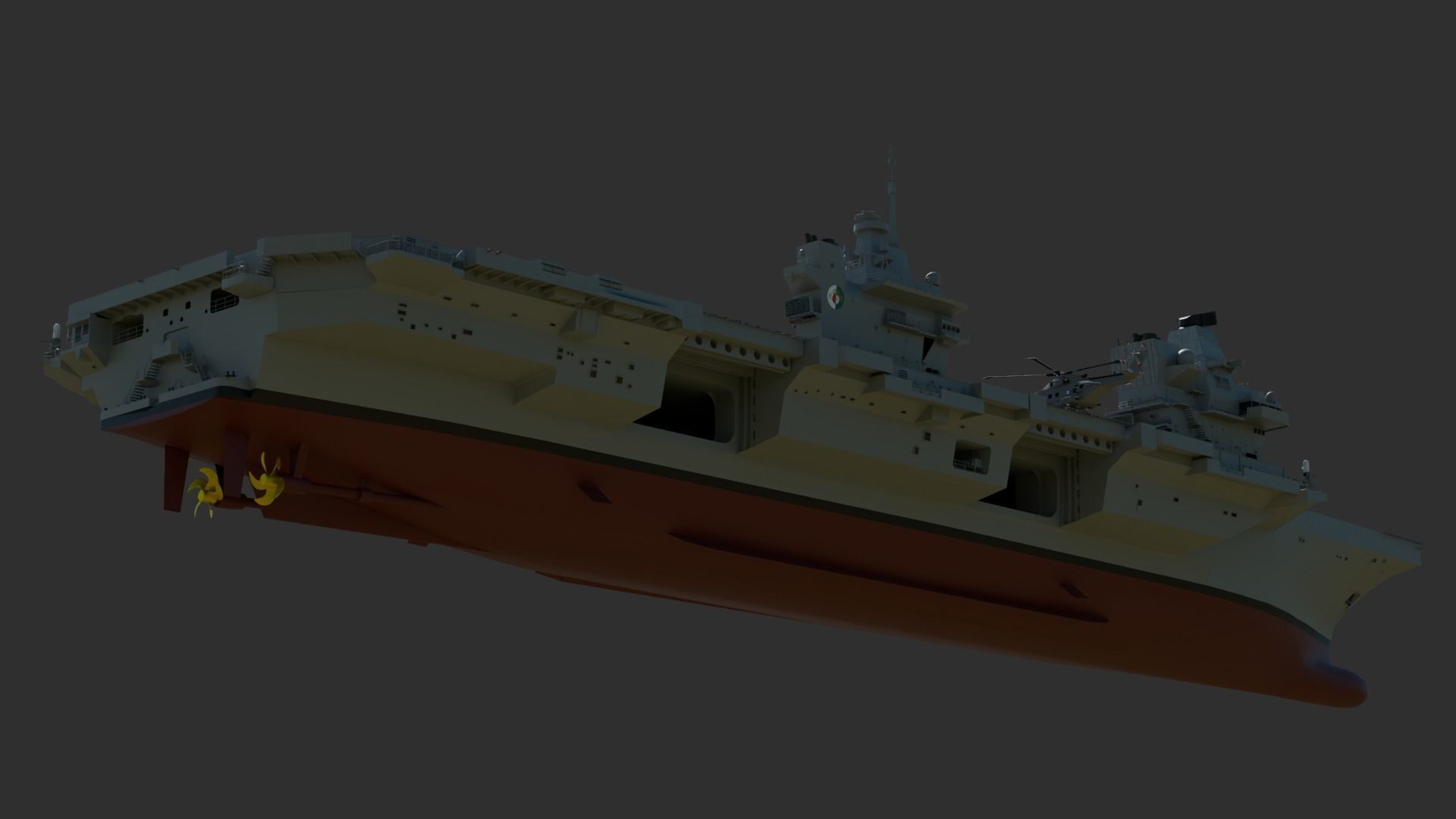 Queen Elizabeth Class Aircraft Carrier 3D model_11