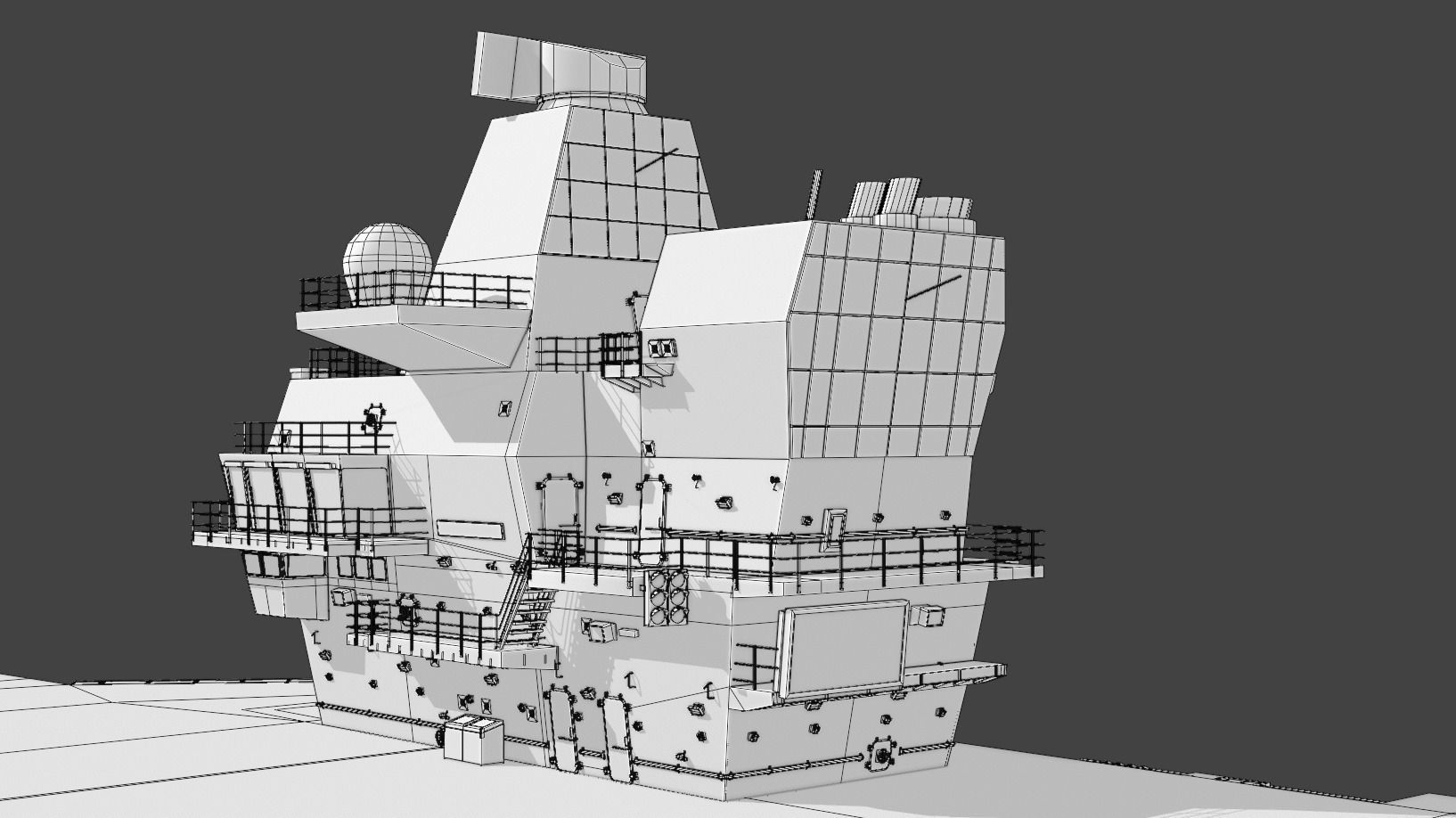 Queen Elizabeth Class Aircraft Carrier 3D model_15