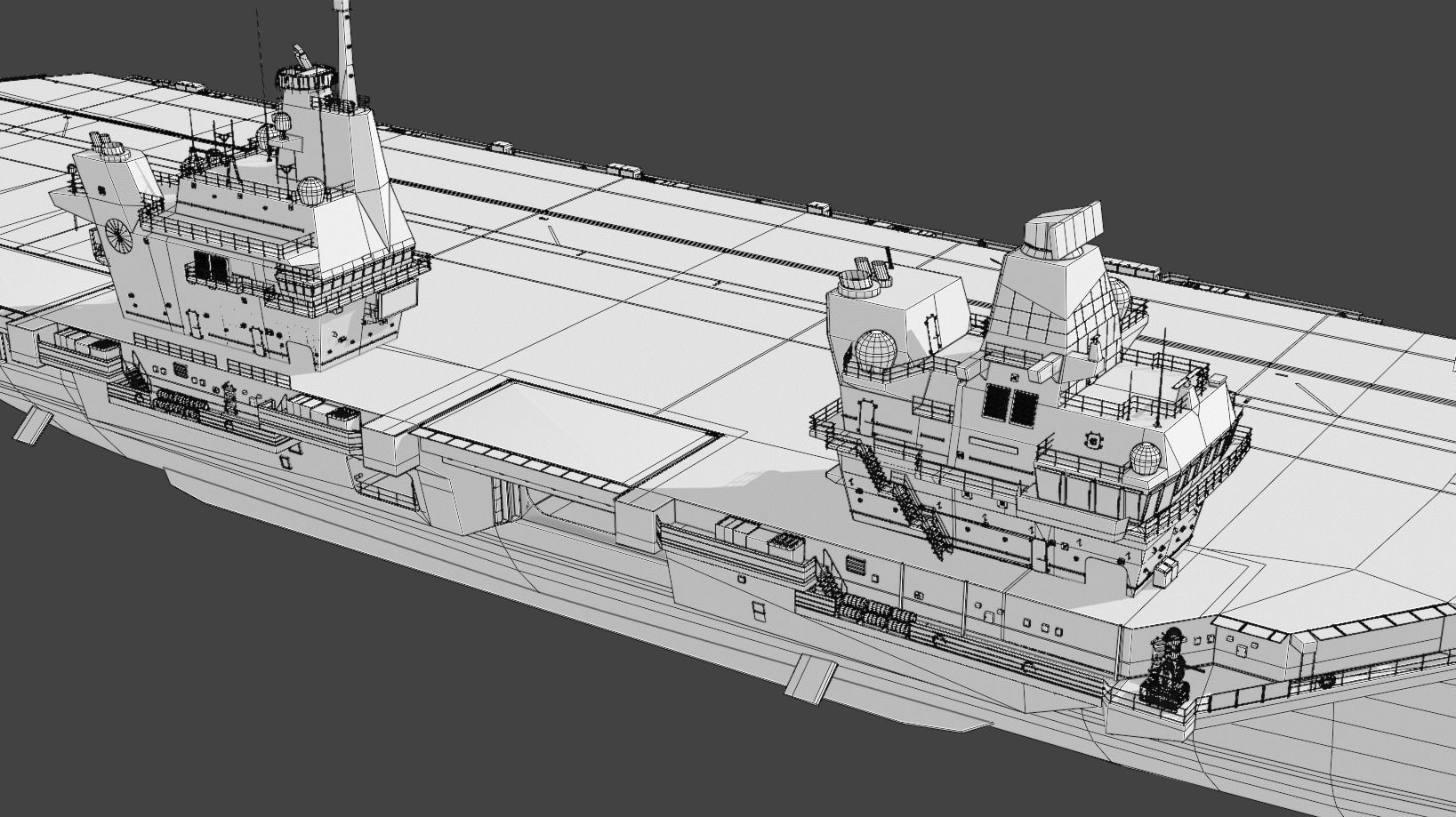 Queen Elizabeth Class Aircraft Carrier 3D model_14