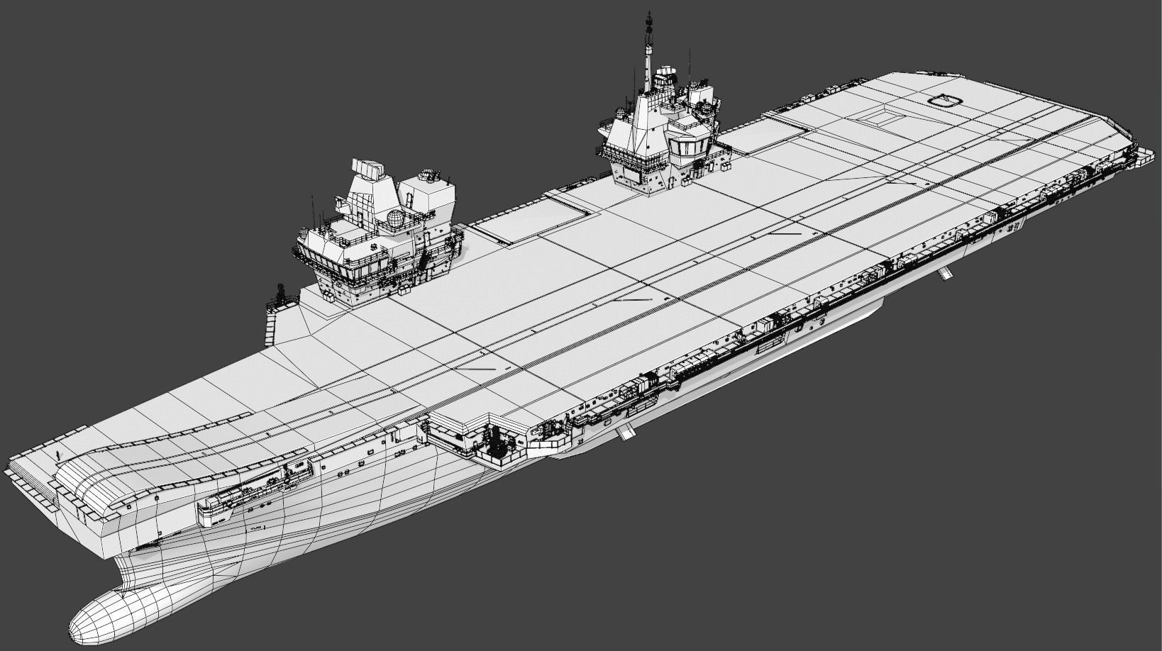 Queen Elizabeth Class Aircraft Carrier 3D model_13