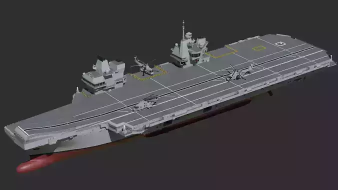 Queen Elizabeth Class Aircraft Carrier 3D model