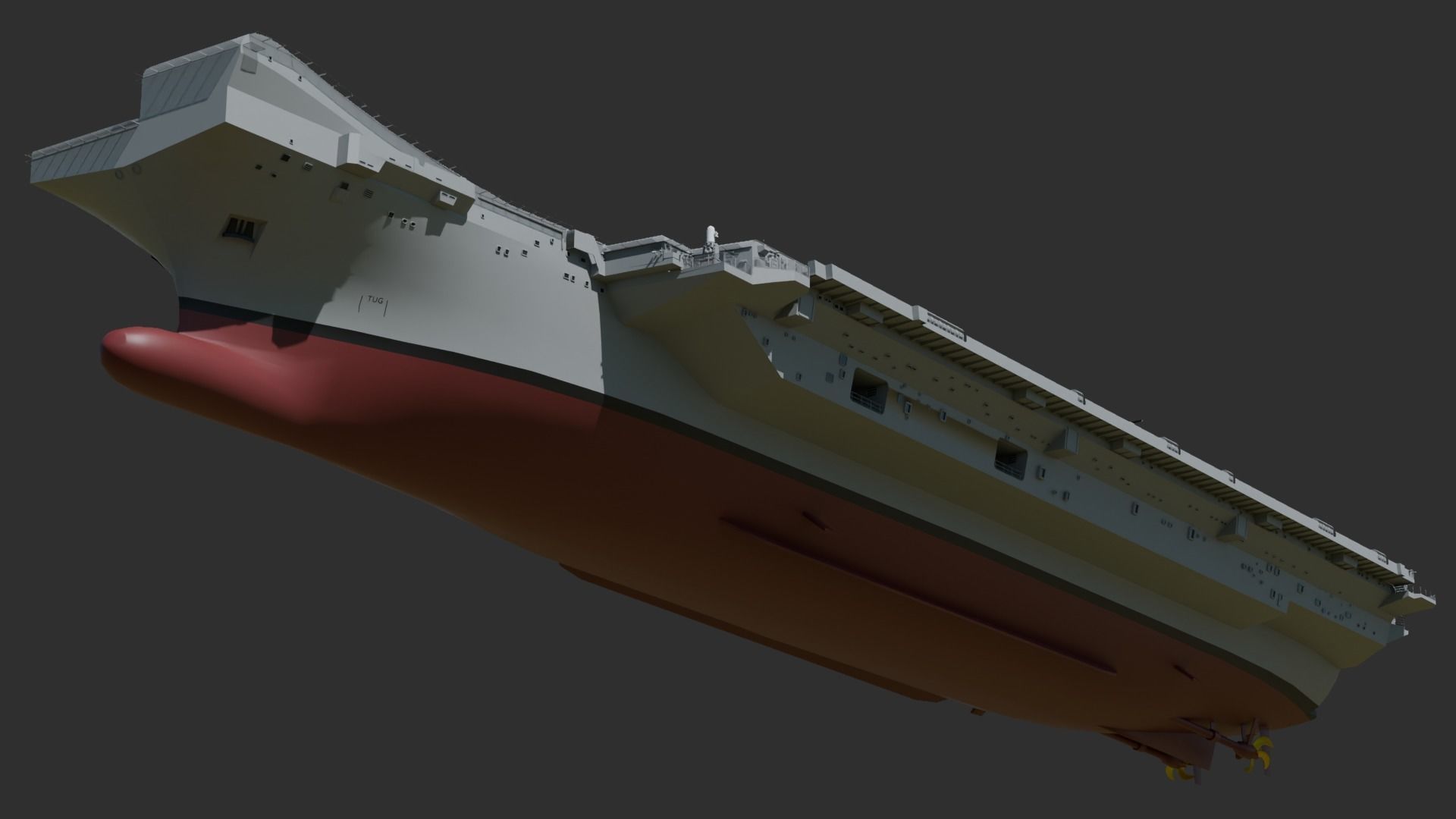 Queen Elizabeth Class Aircraft Carrier 3D model_10