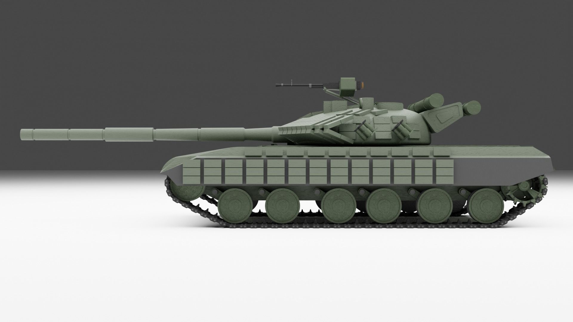 T-64 BV MBT Low-poly 3D model_2