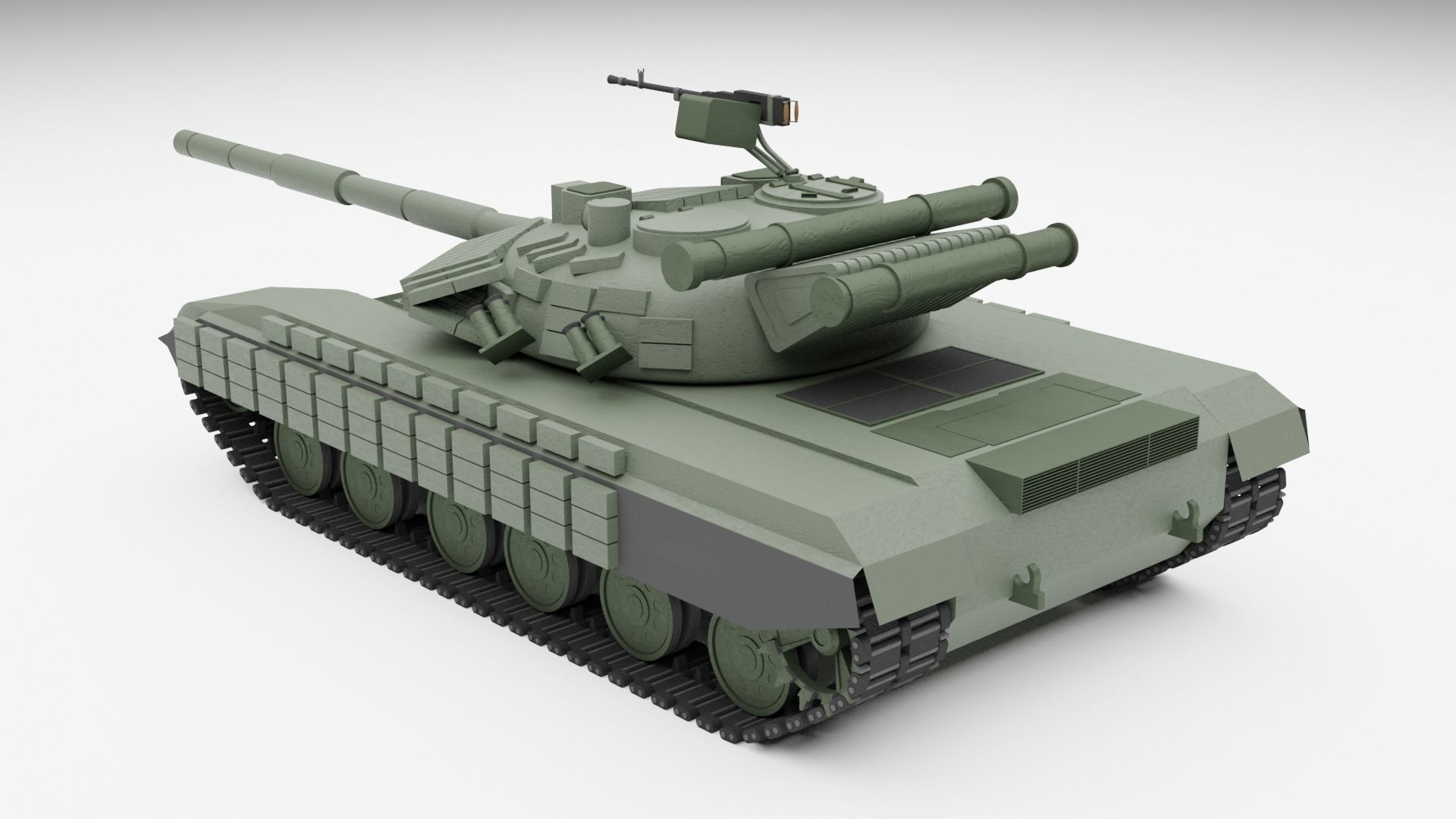 T-64 BV MBT Low-poly 3D model_4