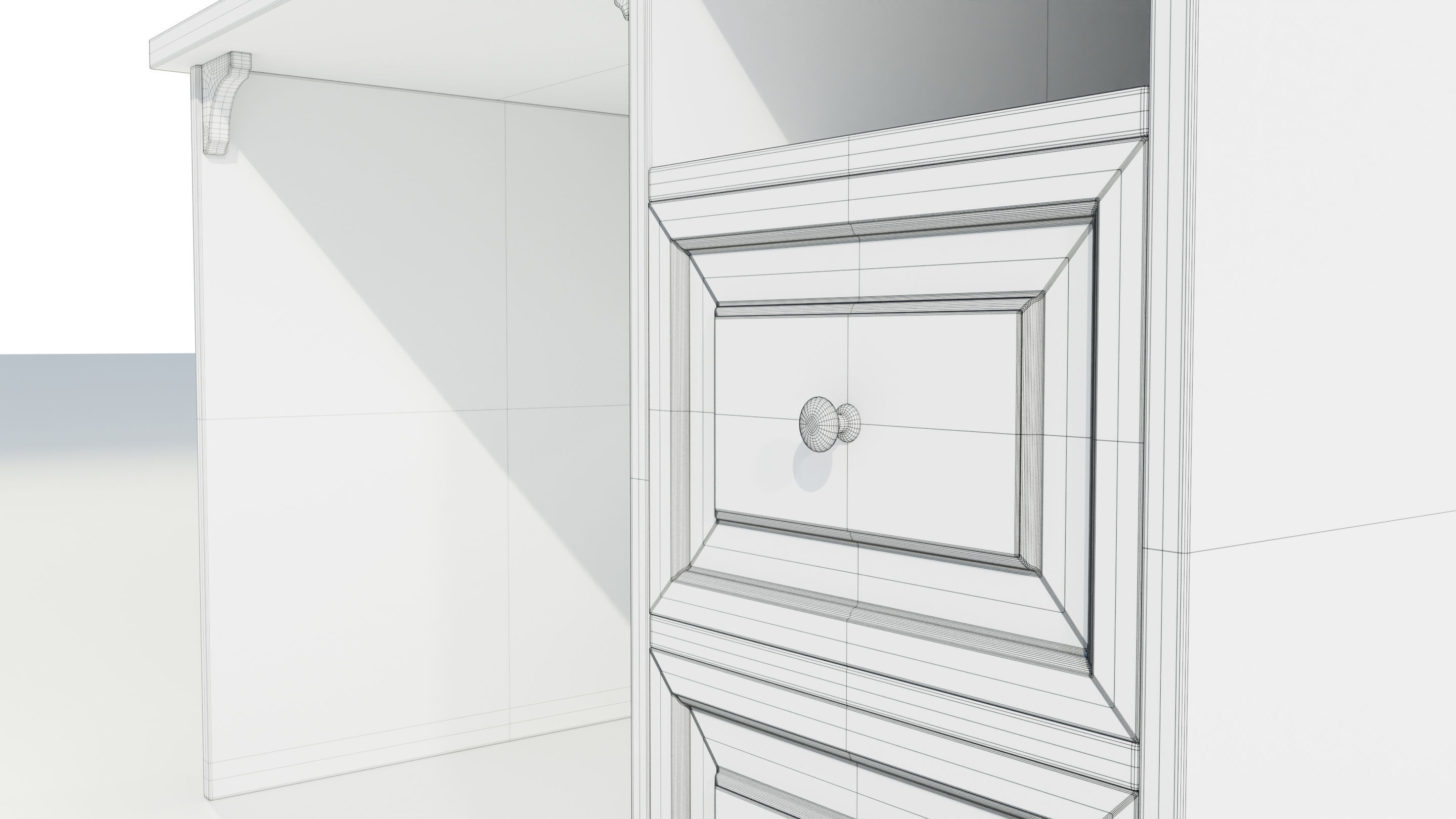 Wooden Desk 3D model_18