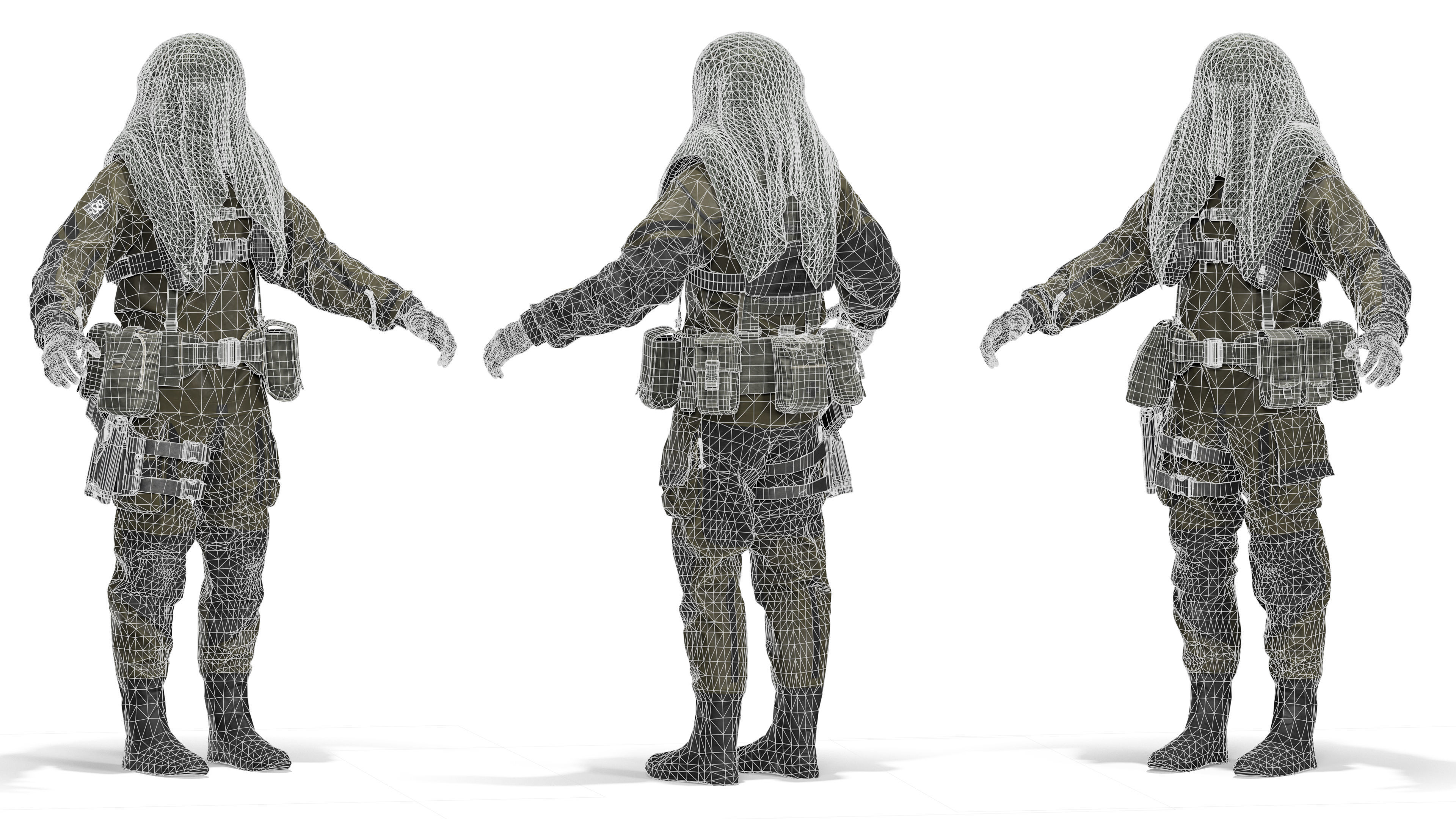 DANISH FROGMAN OPERATOR RIGGED CHARACTER Low-poly 3D model_7