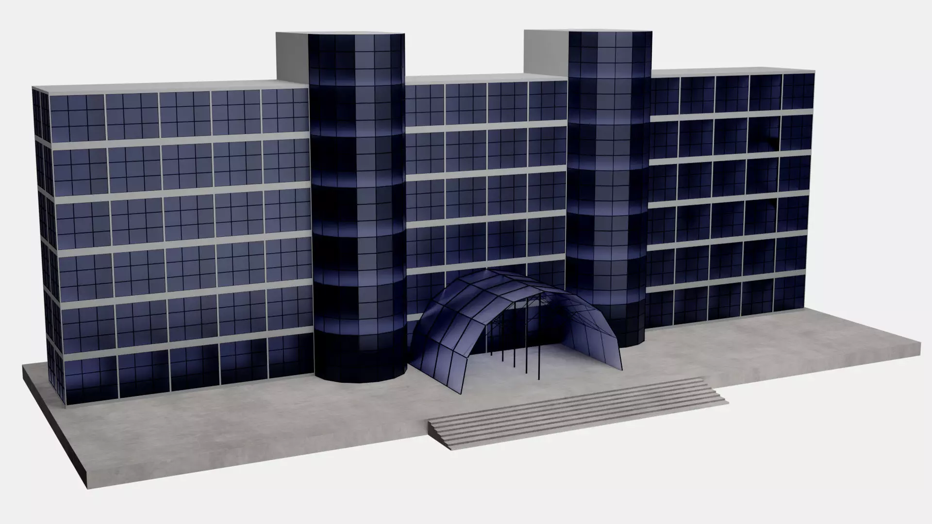 Shopping Mall Free low-poly 3D model