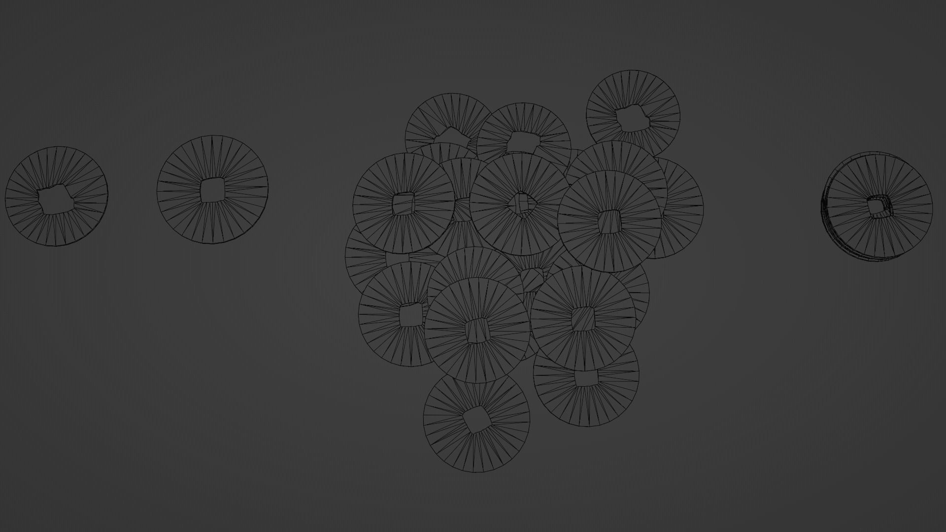 Japanese Old Coins Damaged Pile Money Currency Low-poly 3D model_8