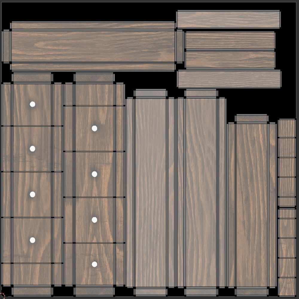 Wooden Planter 3D model_11