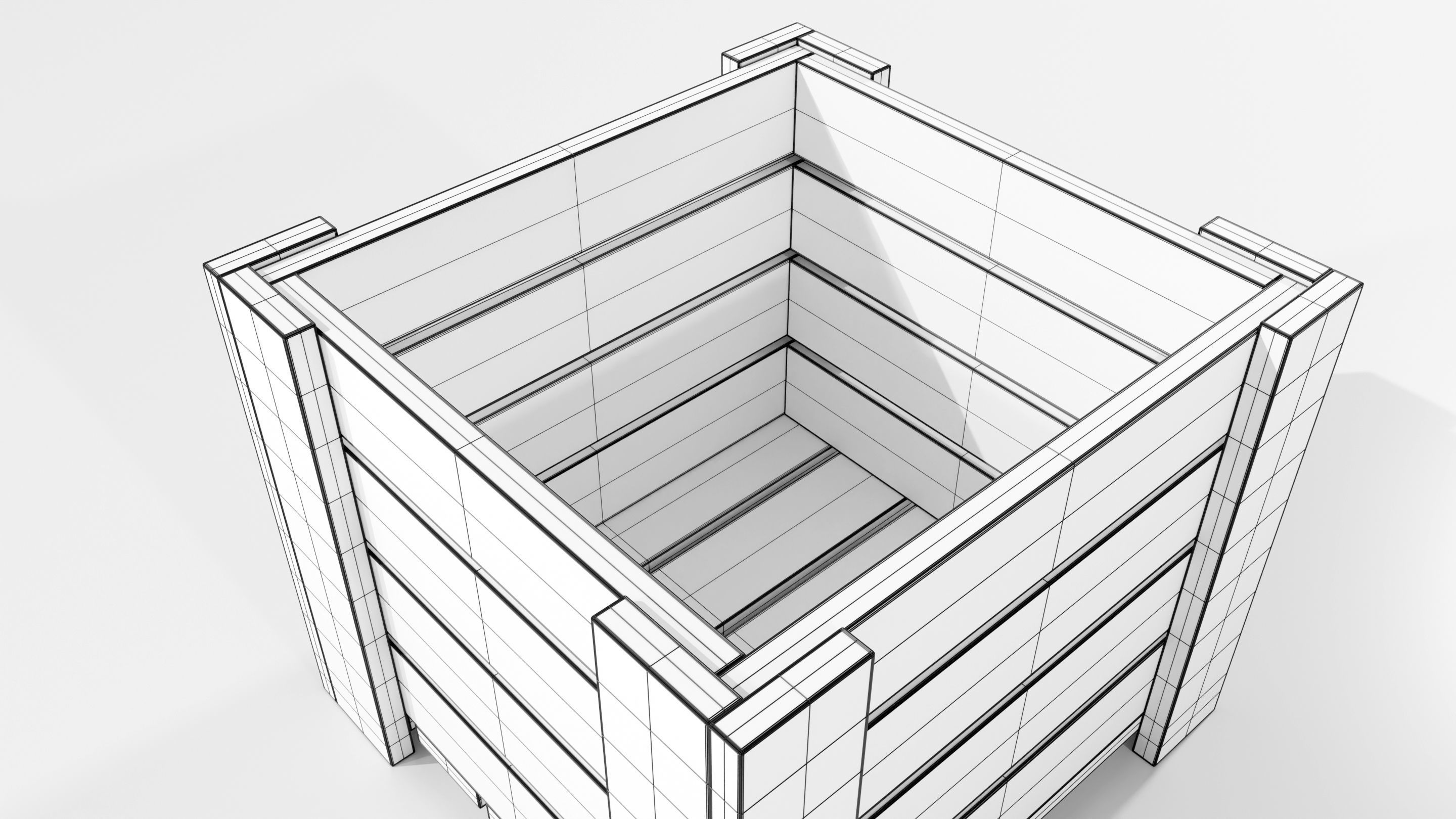 Wooden Planter 3D model_18
