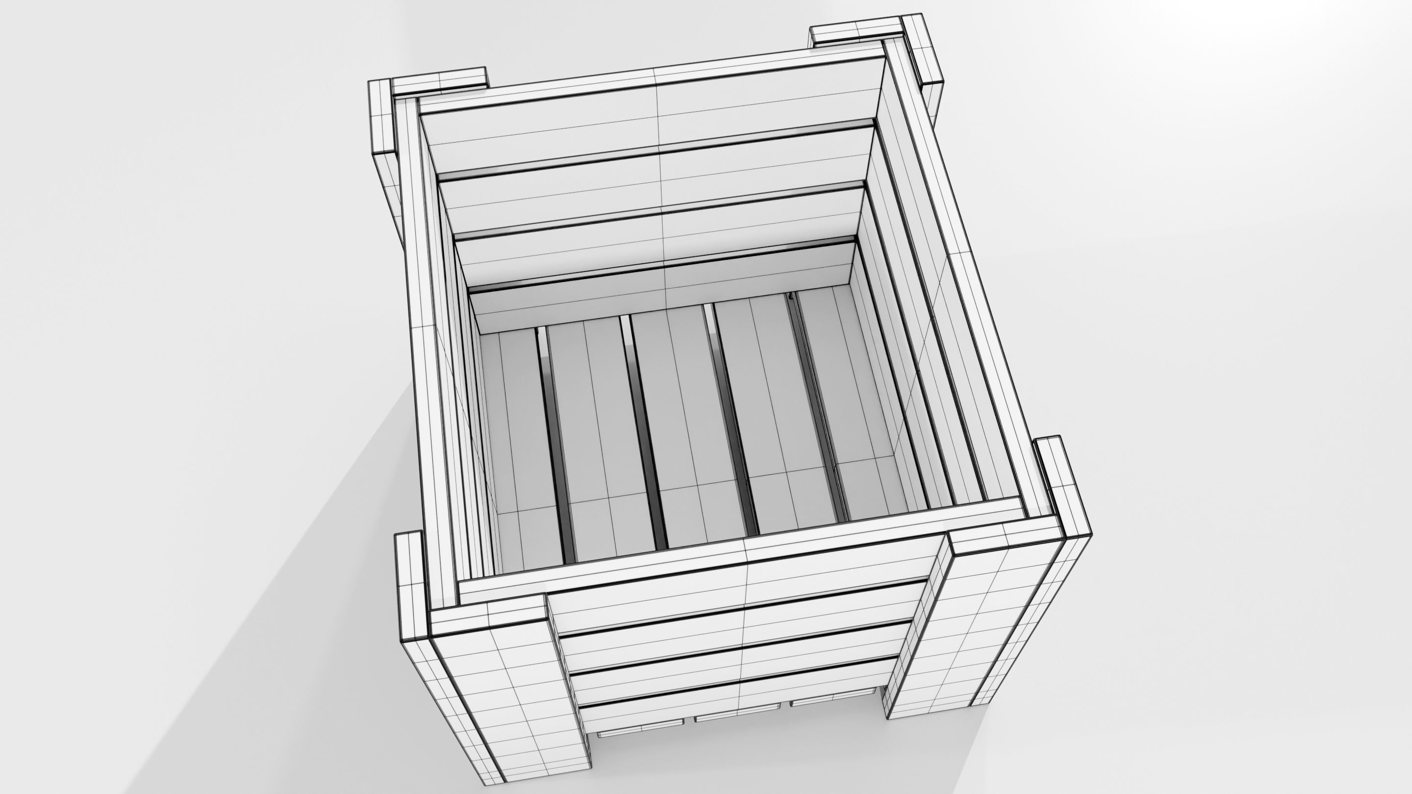 Wooden Planter 3D model_19