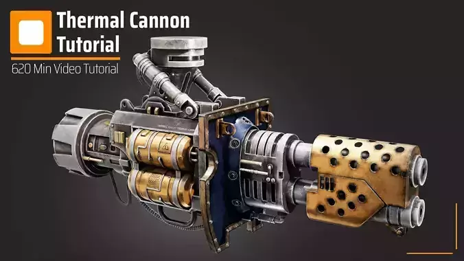 Imperial Knight Thermal Cannon Low-poly 3D model
