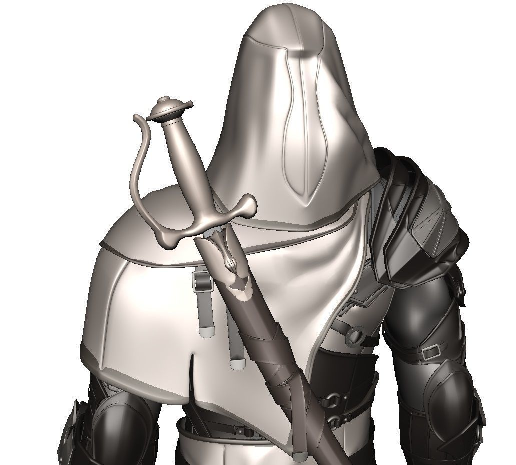 Man Assassin Fighter 3D model_2