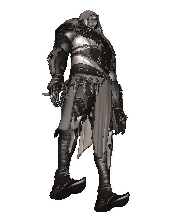 Man Assassin Fighter 3D model_4