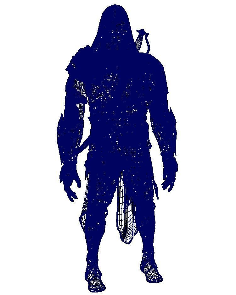 Man Assassin Fighter 3D model_8
