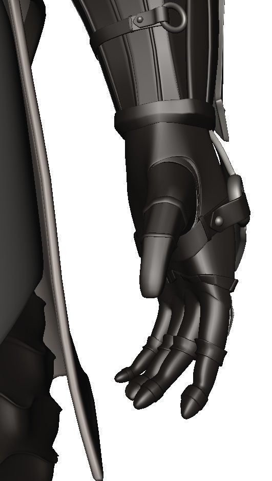 Man Assassin Fighter 3D model_3