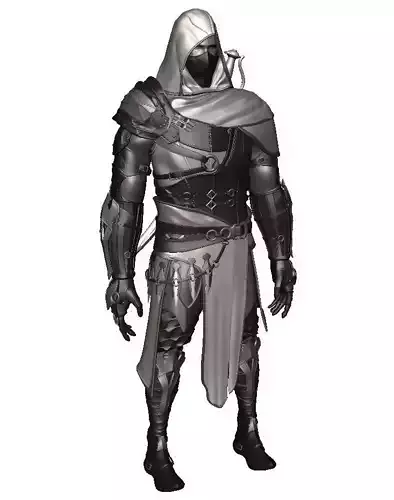 Man Assassin Fighter 3D model