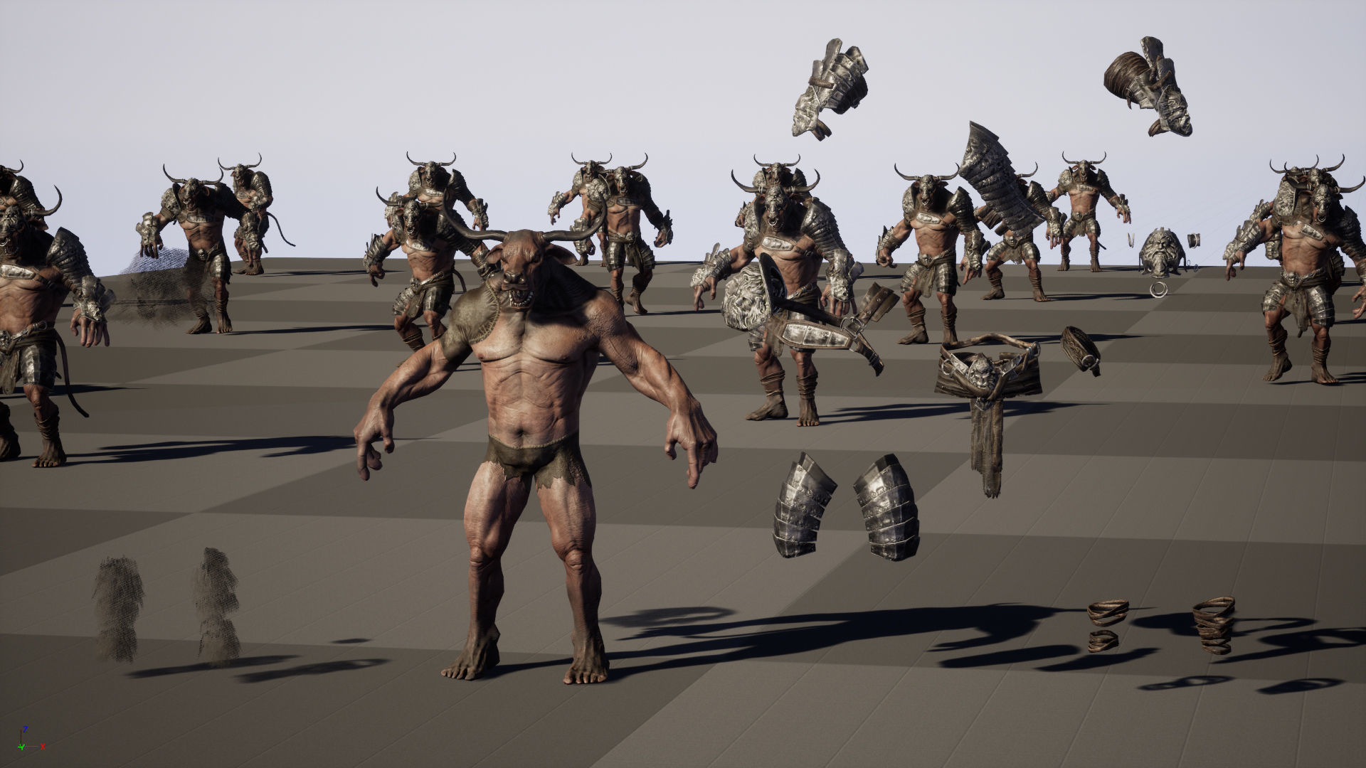 Minotaur boss Low-poly 3D model_44