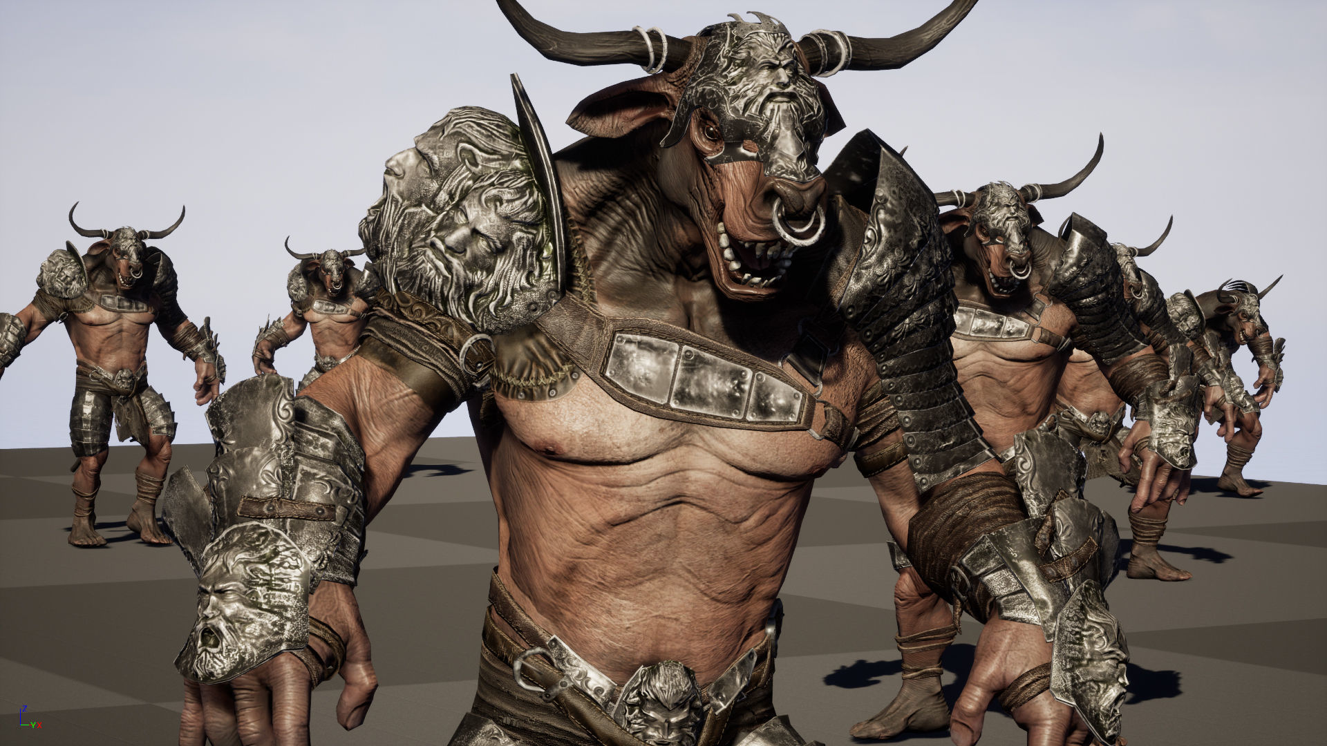 Minotaur boss Low-poly 3D model_46
