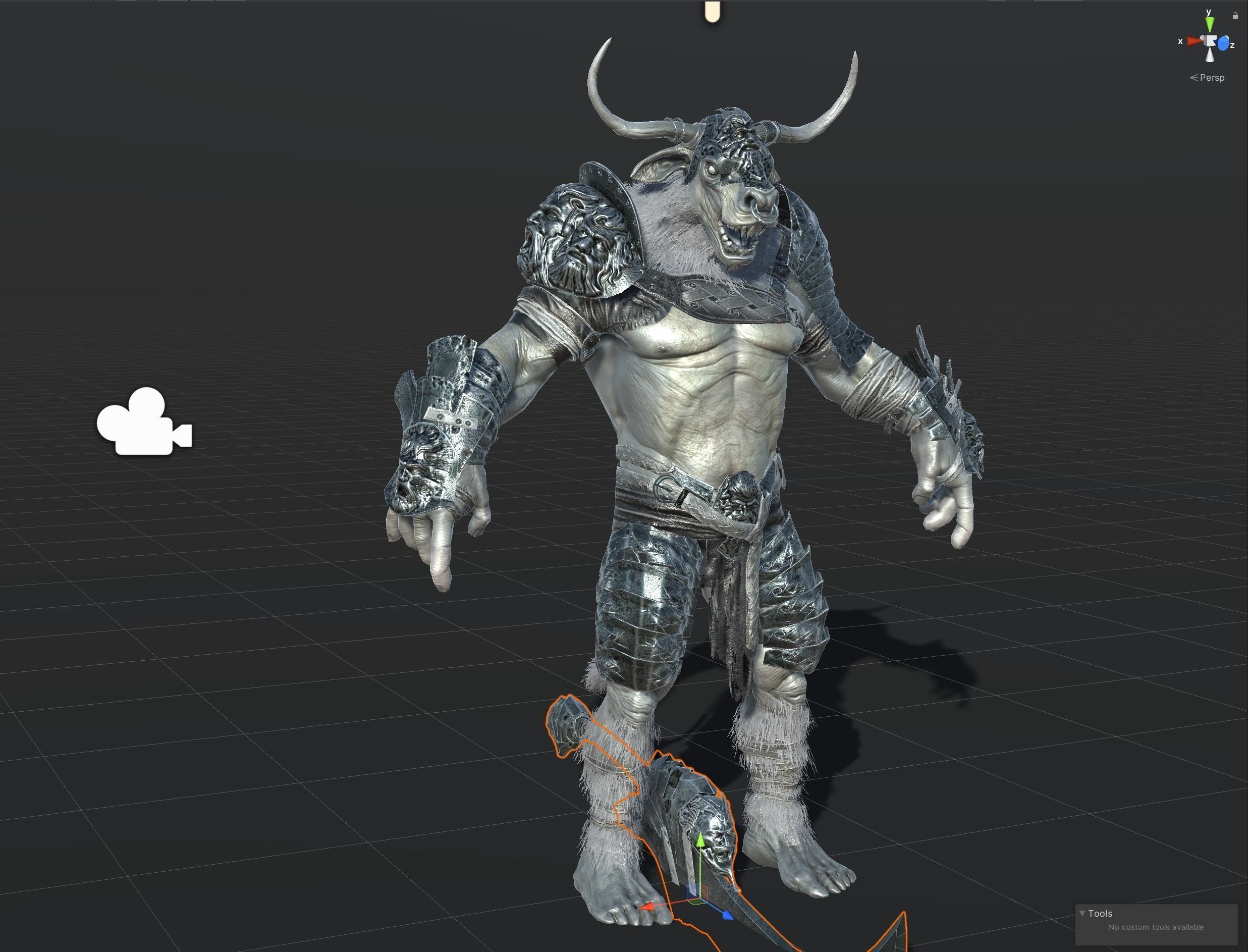 Minotaur boss Low-poly 3D model_40