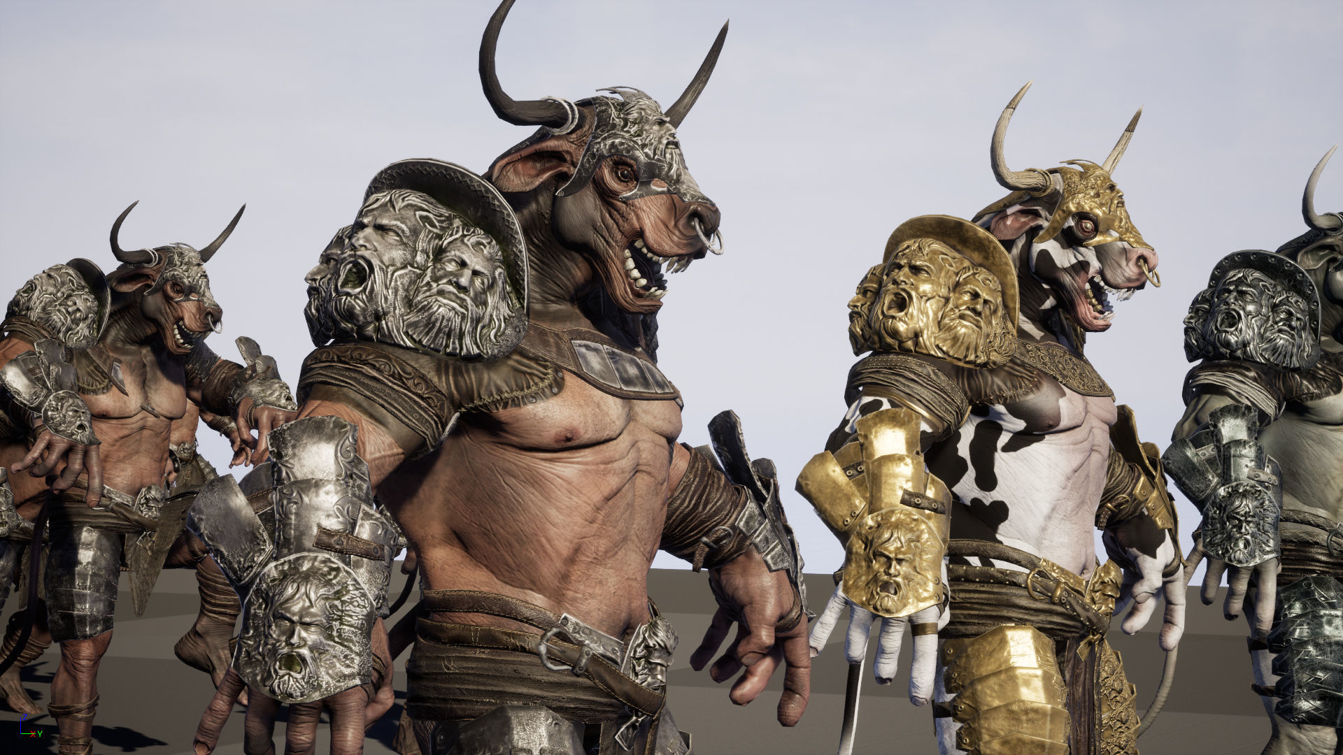 Minotaur boss Low-poly 3D model_47