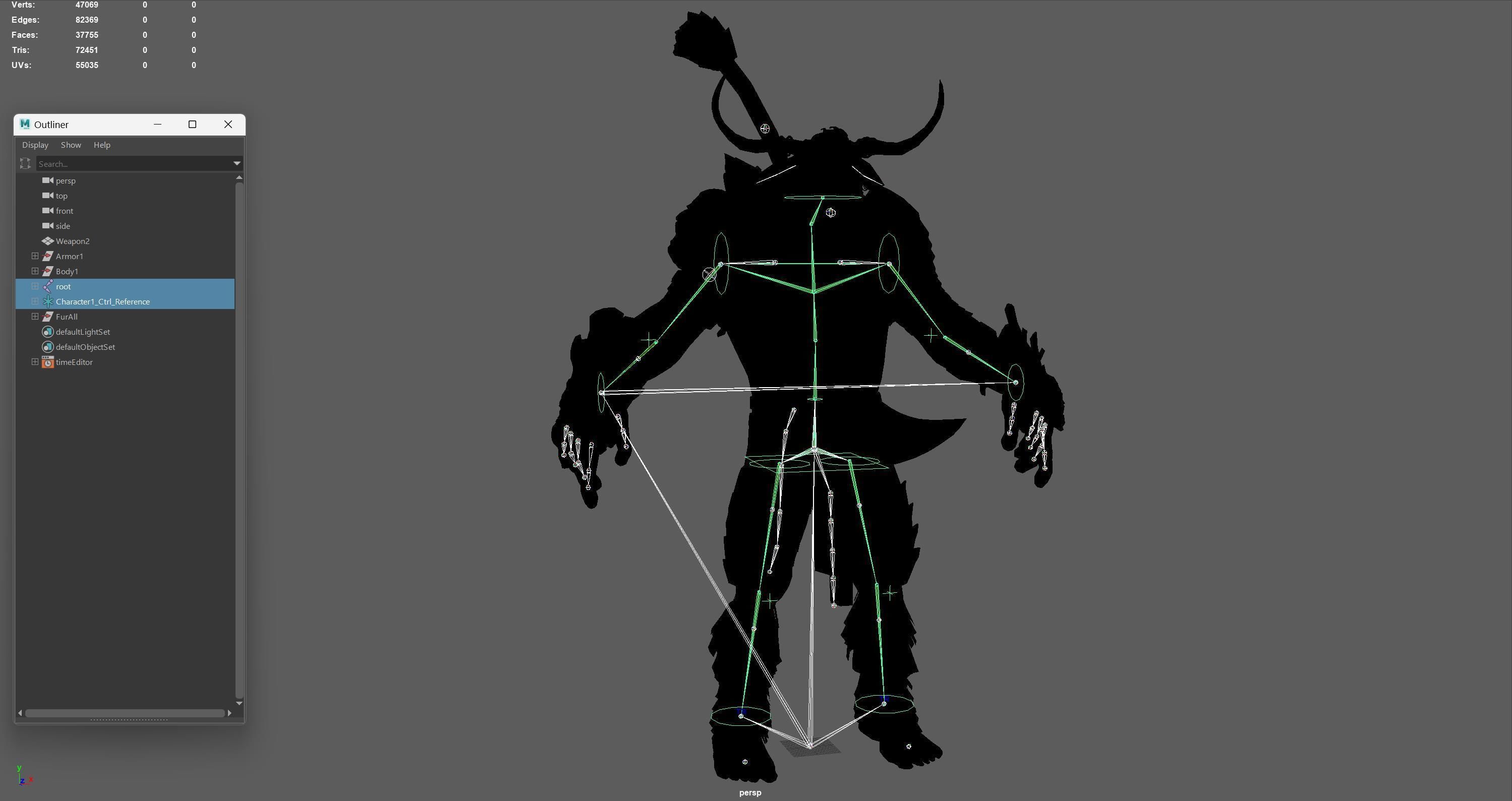 Minotaur boss Low-poly 3D model_42