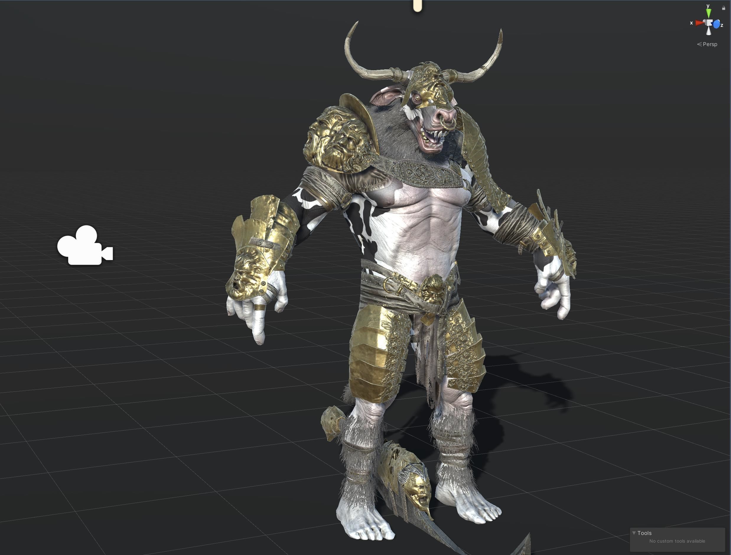 Minotaur boss Low-poly 3D model_41