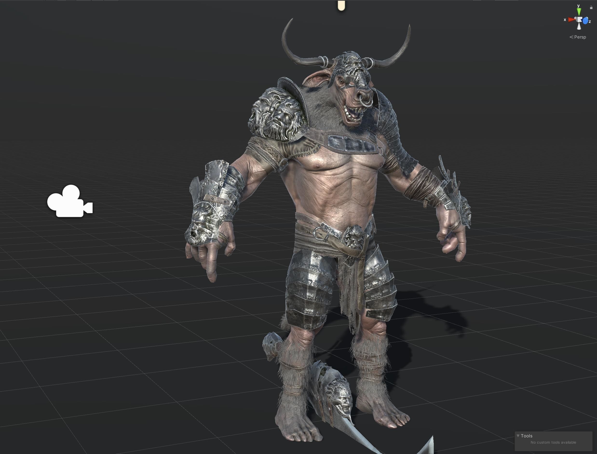 Minotaur boss Low-poly 3D model_39