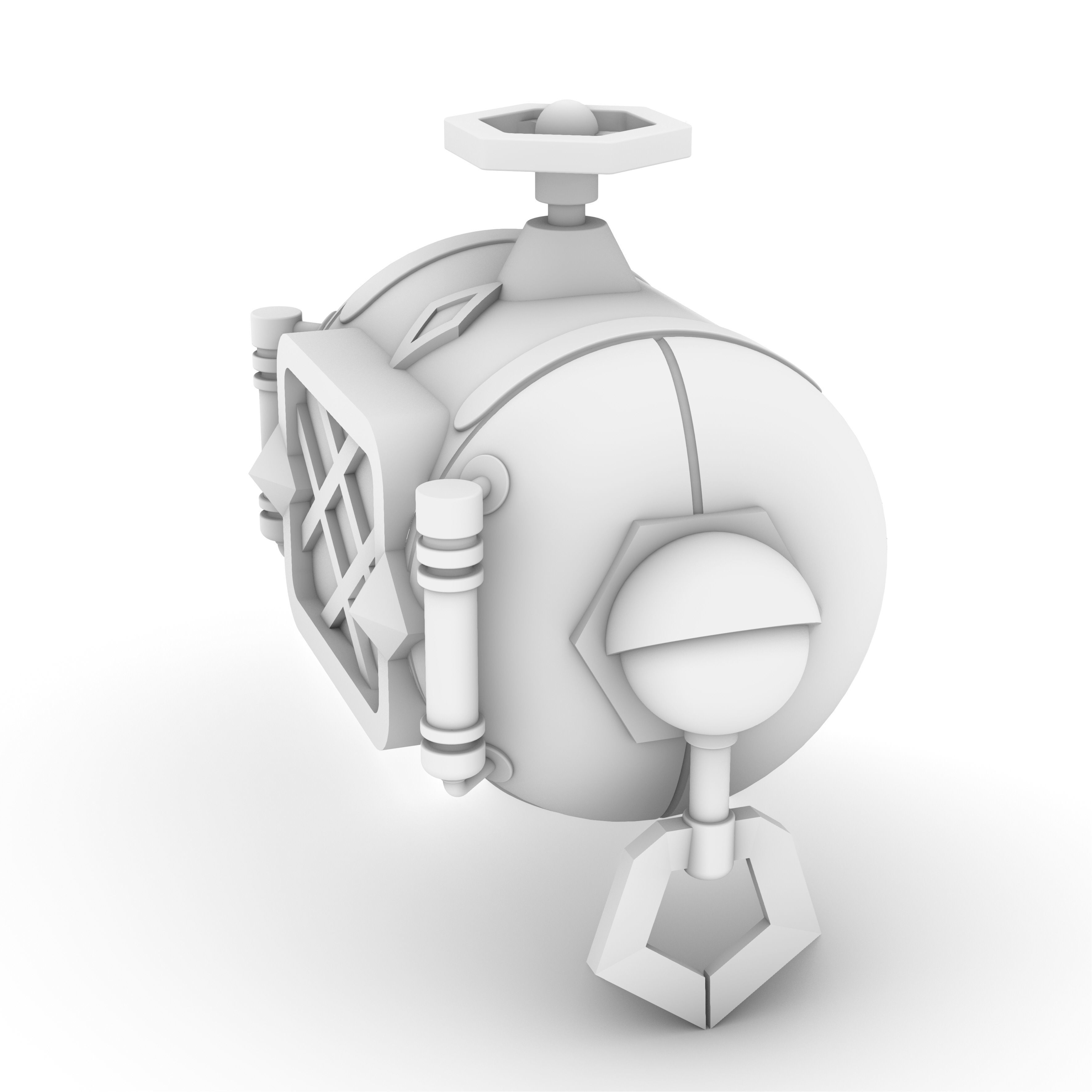 Freminet Diving Backpack from Genshin Impact Cosplay 3D print model_18