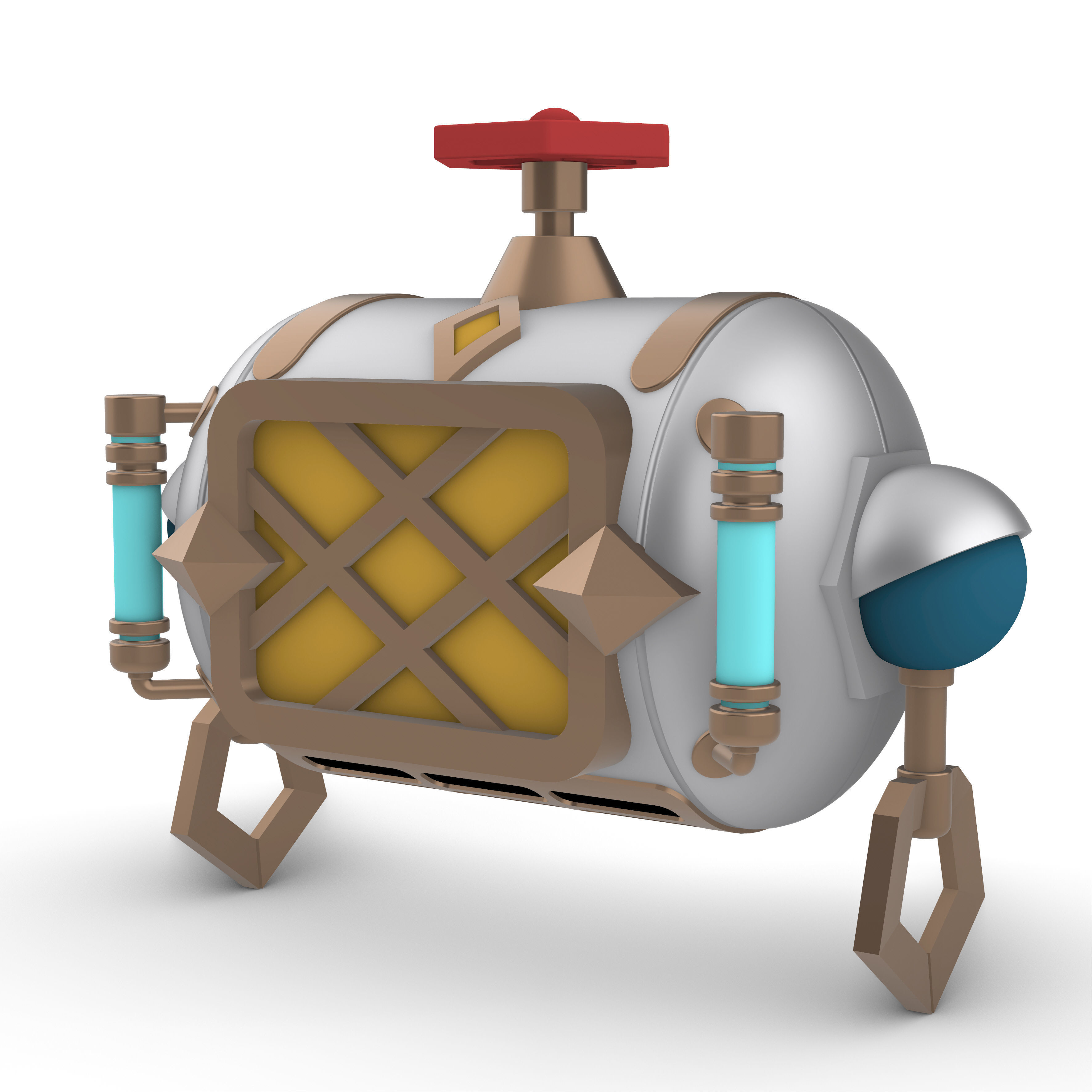 Freminet Diving Backpack from Genshin Impact Cosplay 3D print model_1