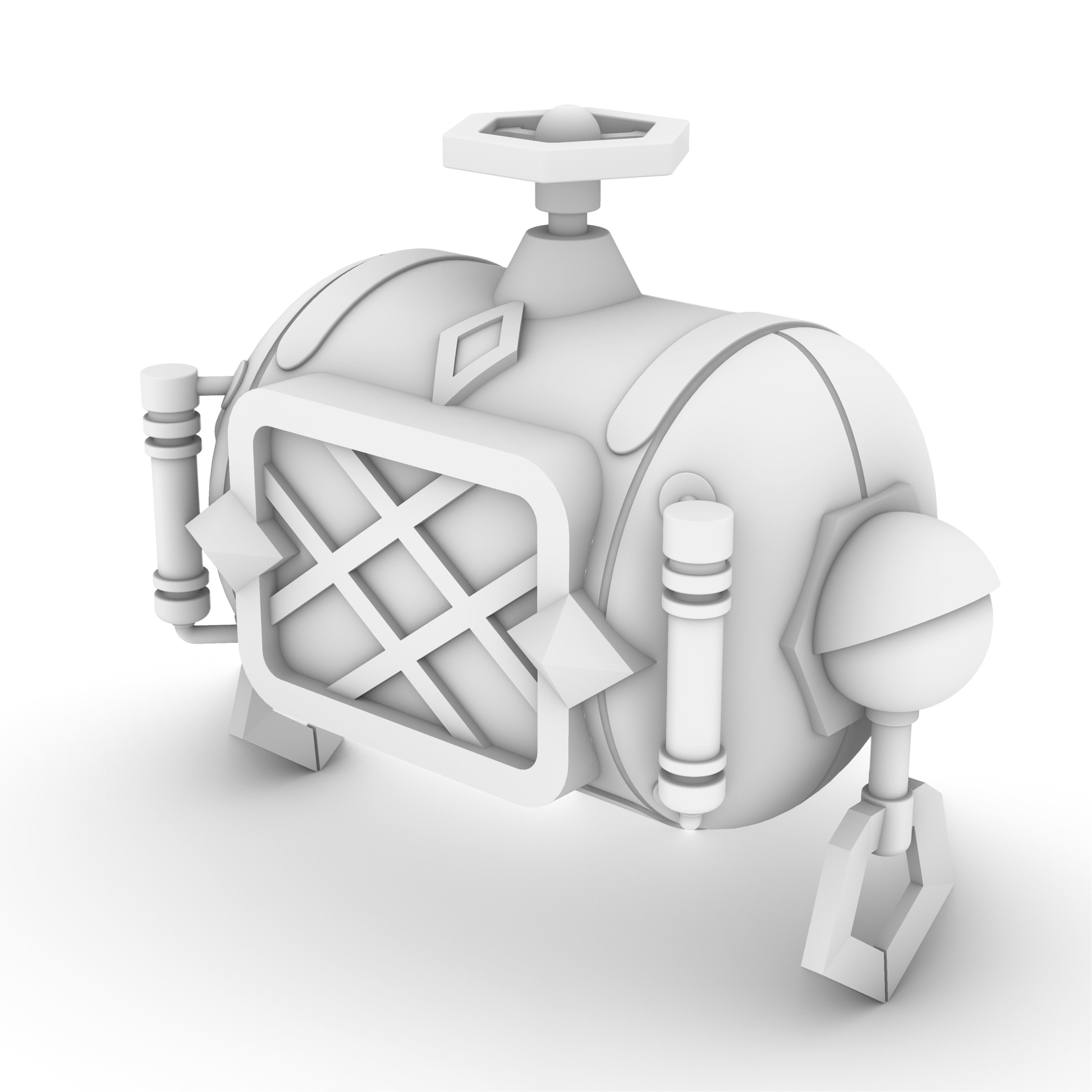 Freminet Diving Backpack from Genshin Impact Cosplay 3D print model_19