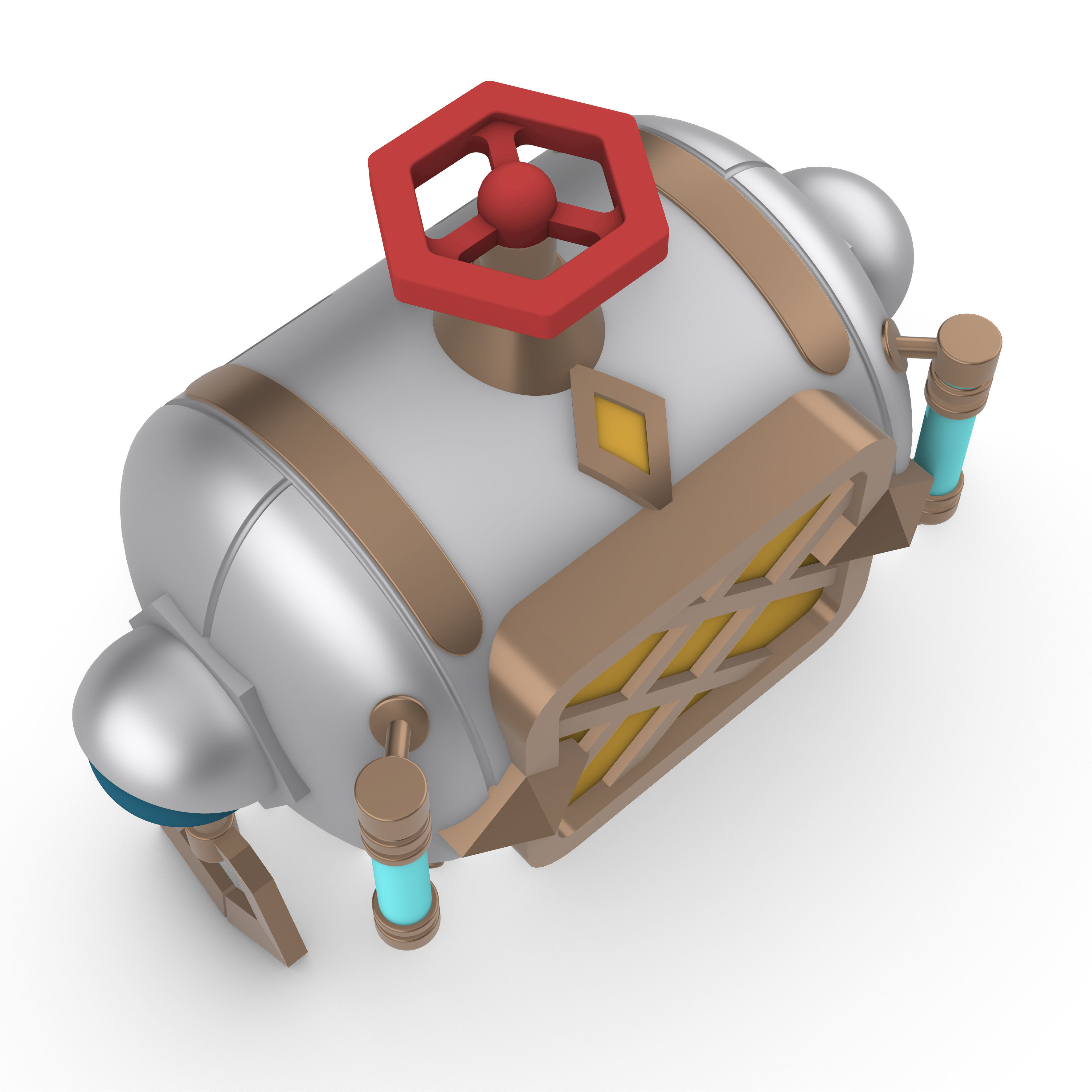 Freminet Diving Backpack from Genshin Impact Cosplay 3D print model_2