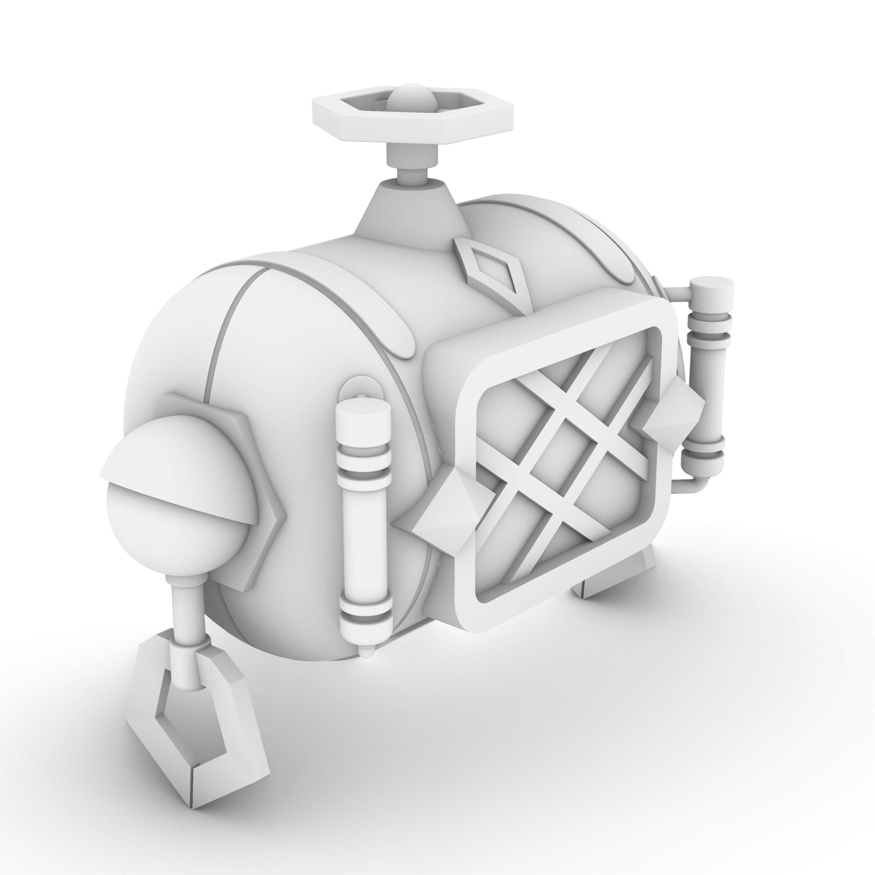 Freminet Diving Backpack from Genshin Impact Cosplay 3D print model_10