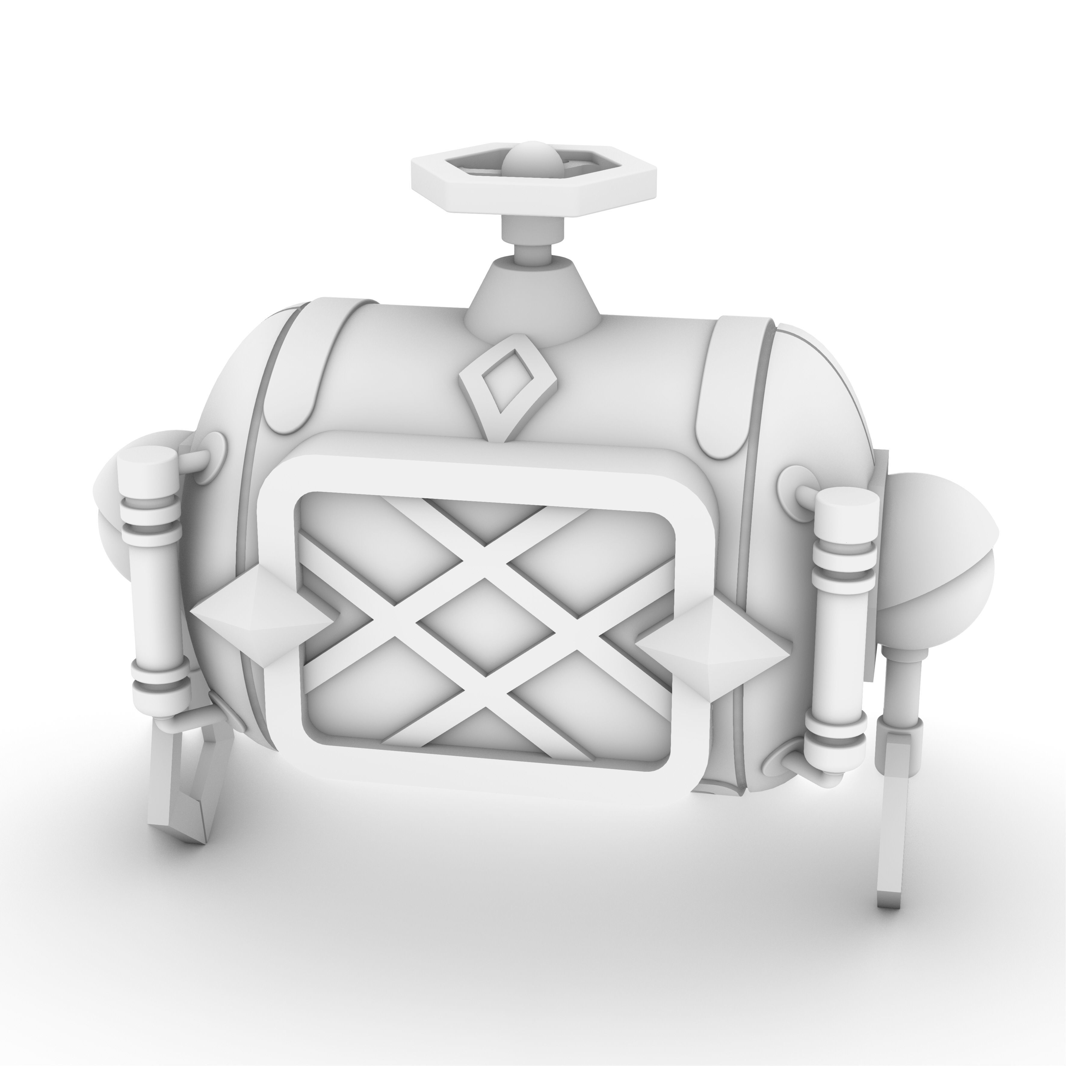 Freminet Diving Backpack from Genshin Impact Cosplay 3D print model_20