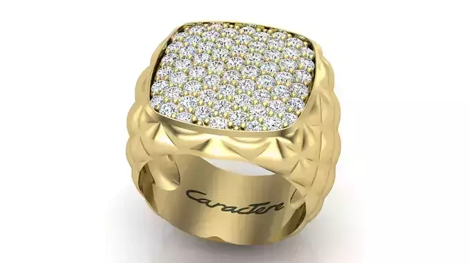 Signet Ring Cushion Shape 