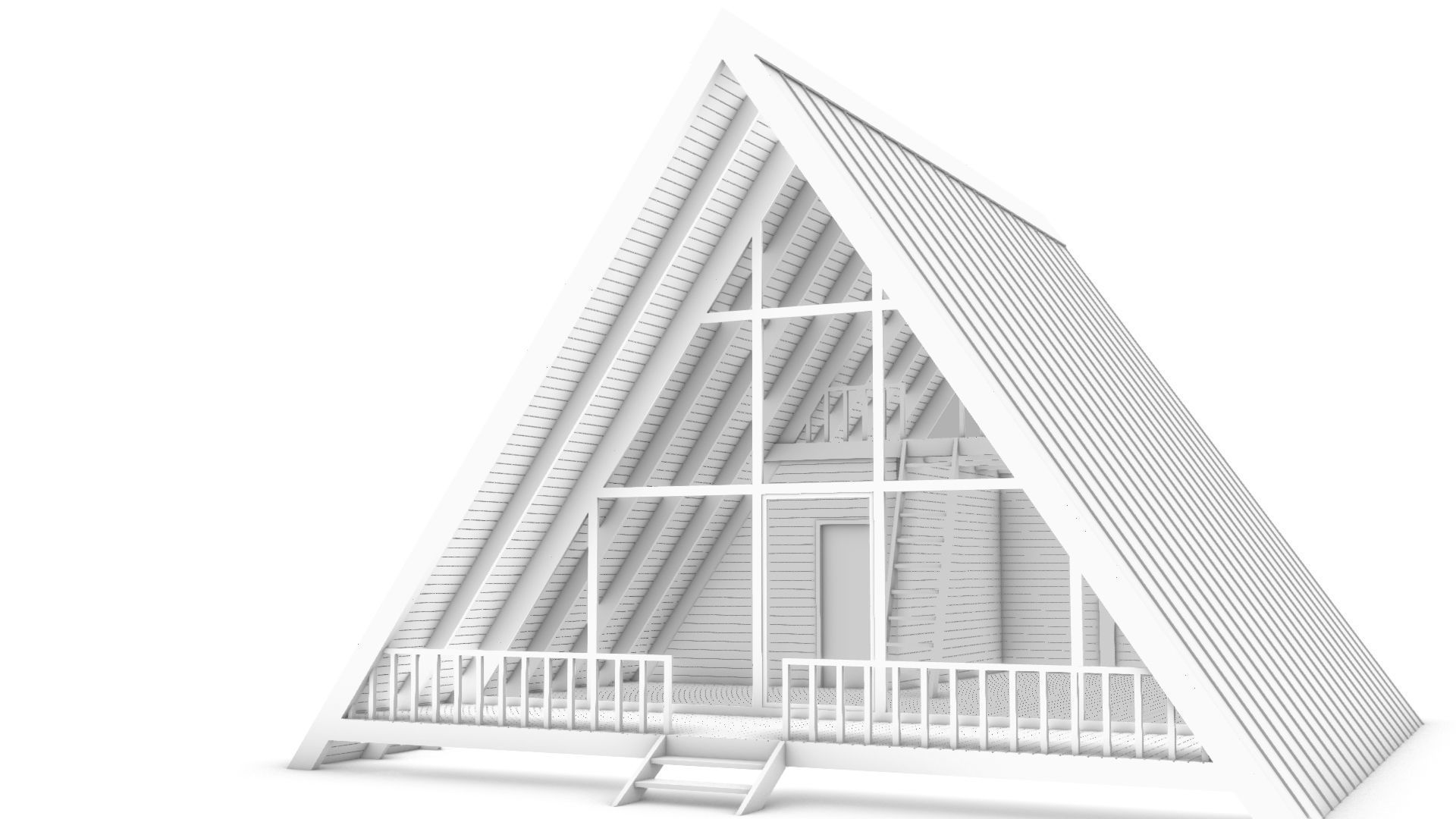 Bungalow  3d Architectural Model 3D model_8