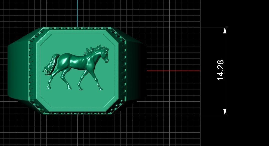 MAN HORSE RING 3D print model_4