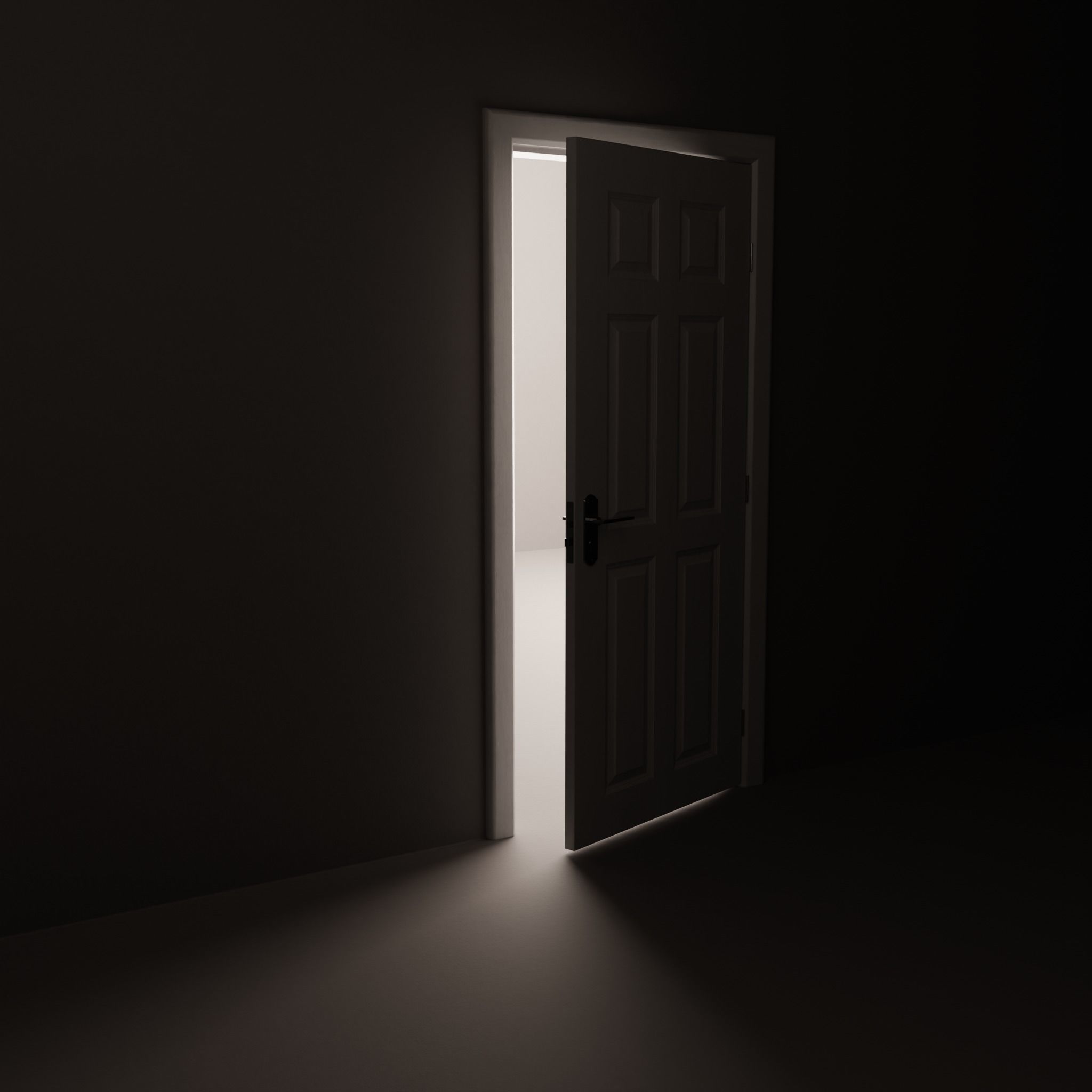 White Door 3D model_10