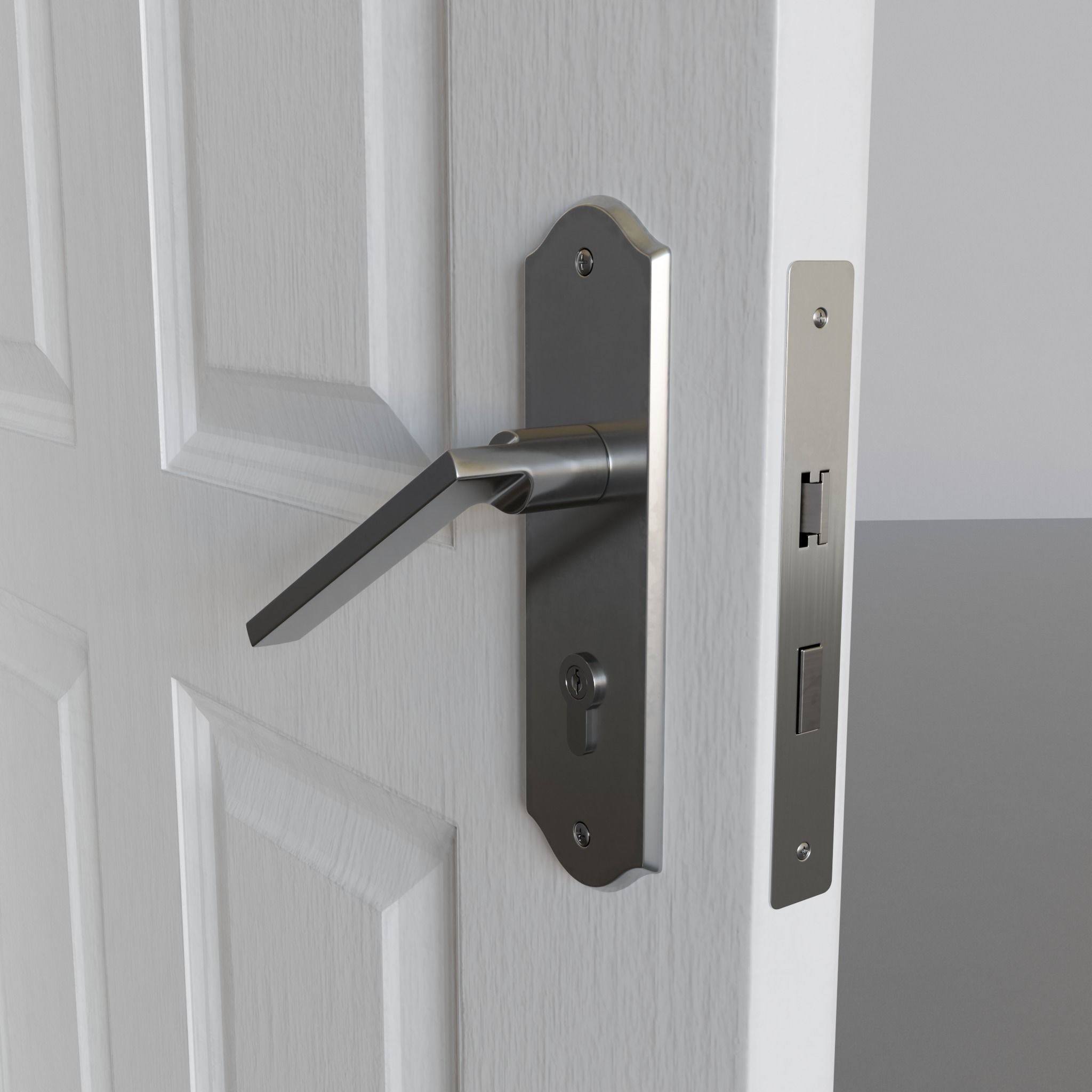 White Door 3D model_6