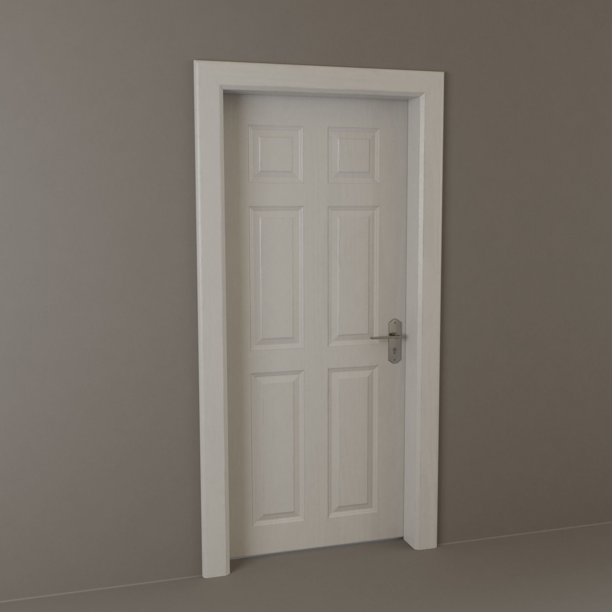 White Door 3D model_1